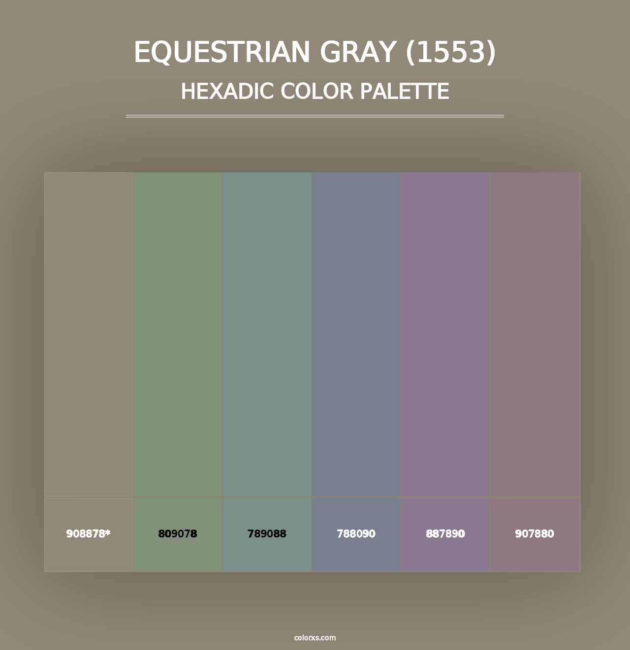 Equestrian Gray (1553) - Hexadic Color Palette