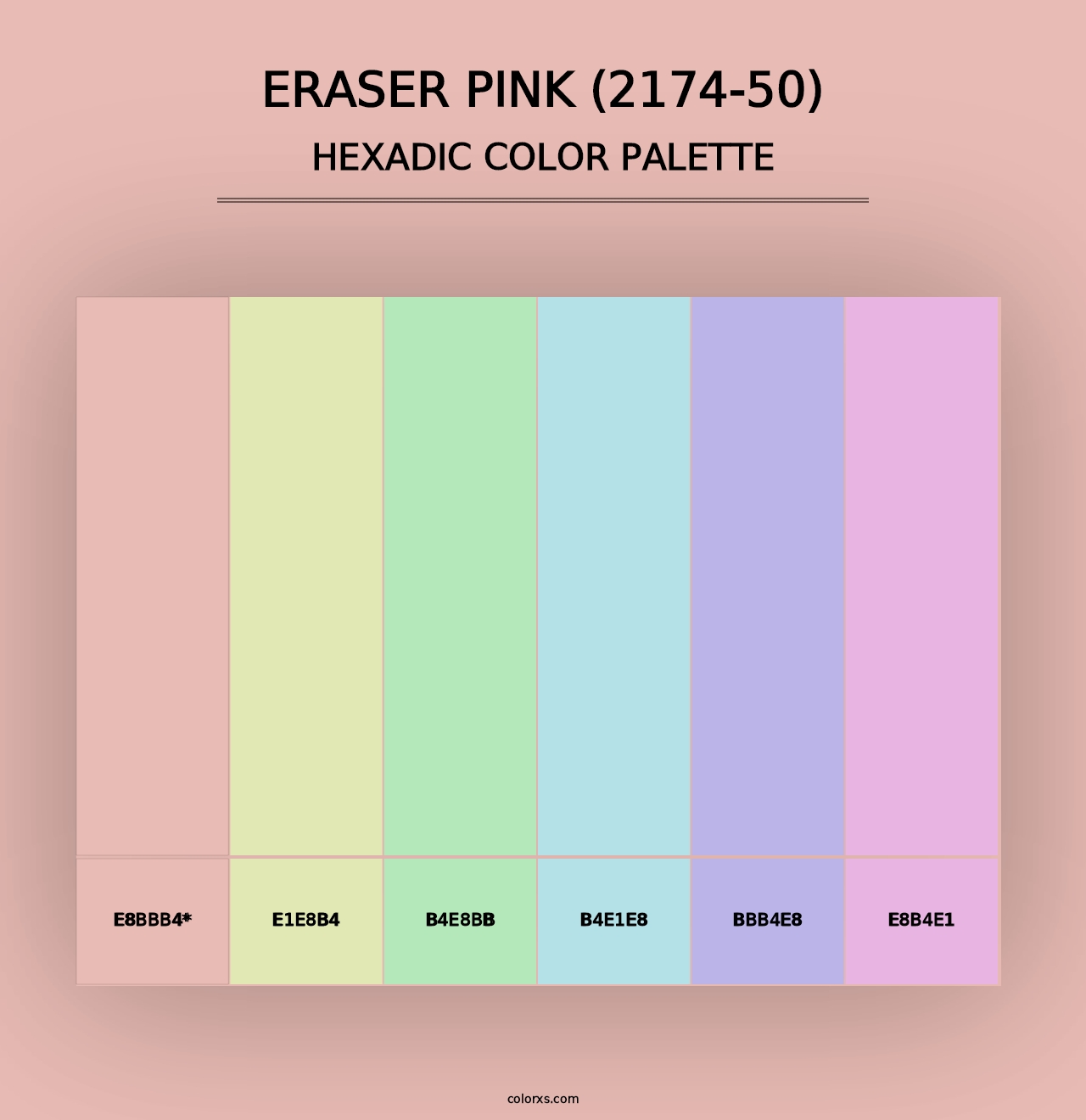 Eraser Pink (2174-50) - Hexadic Color Palette