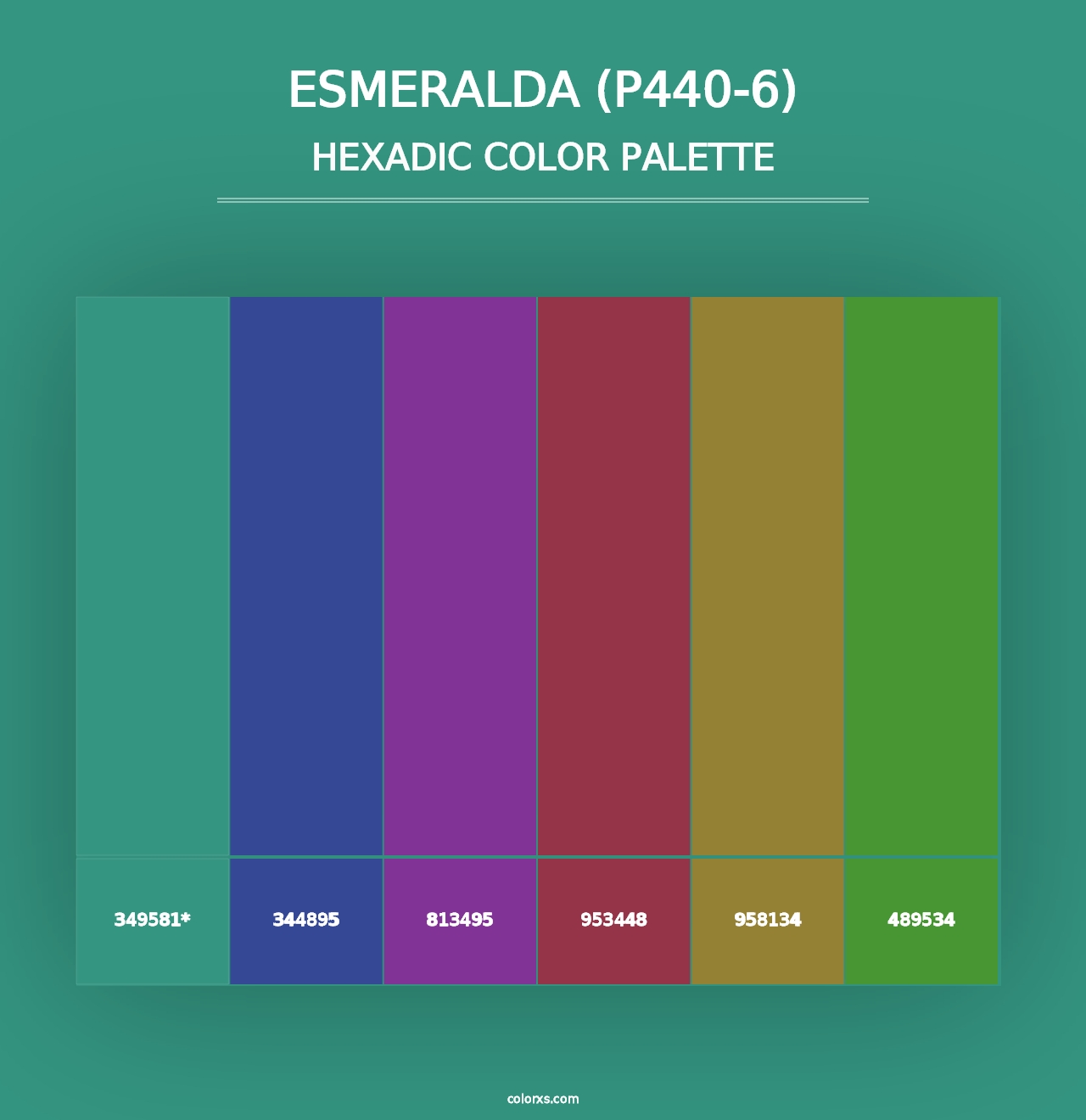 Esmeralda (P440-6) - Hexadic Color Palette