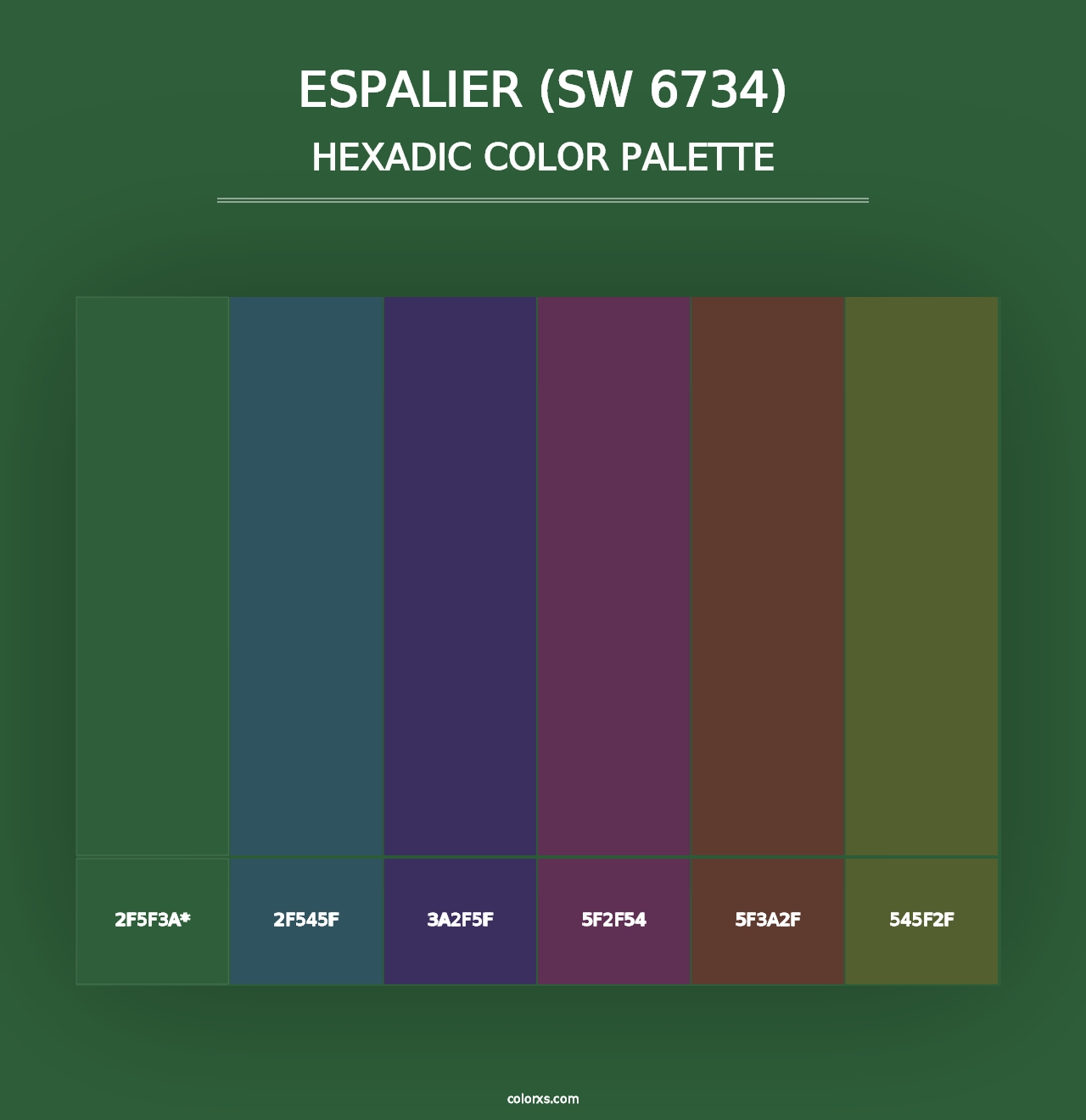 Espalier (SW 6734) - Hexadic Color Palette