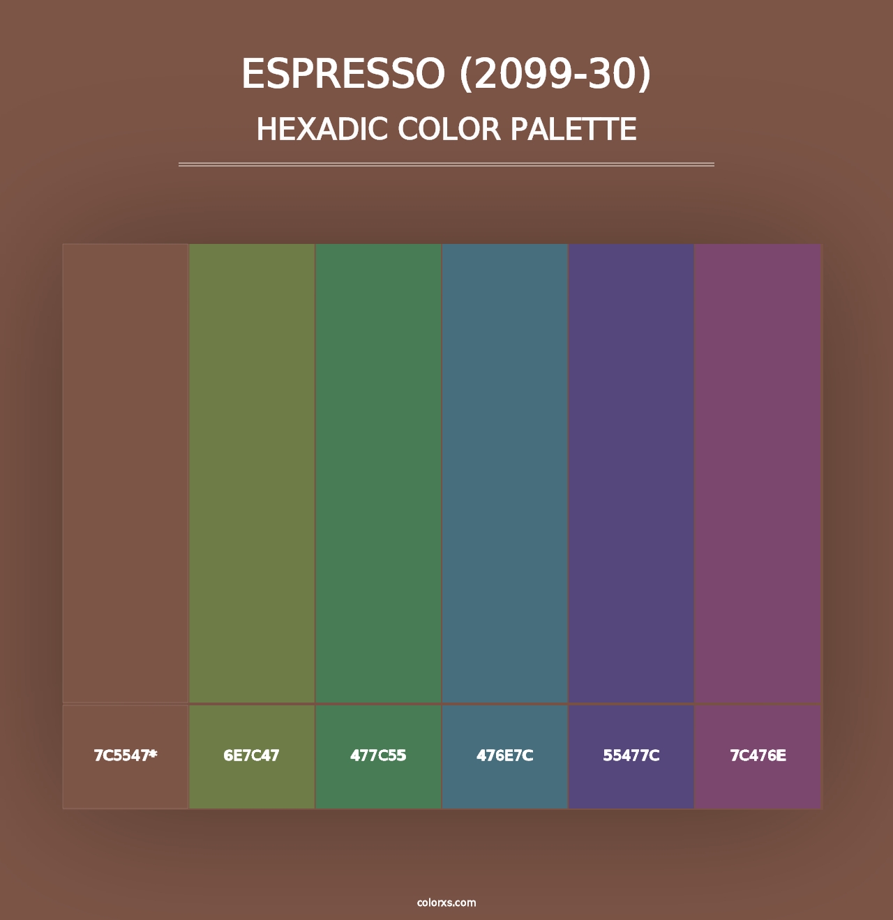 Espresso (2099-30) - Hexadic Color Palette