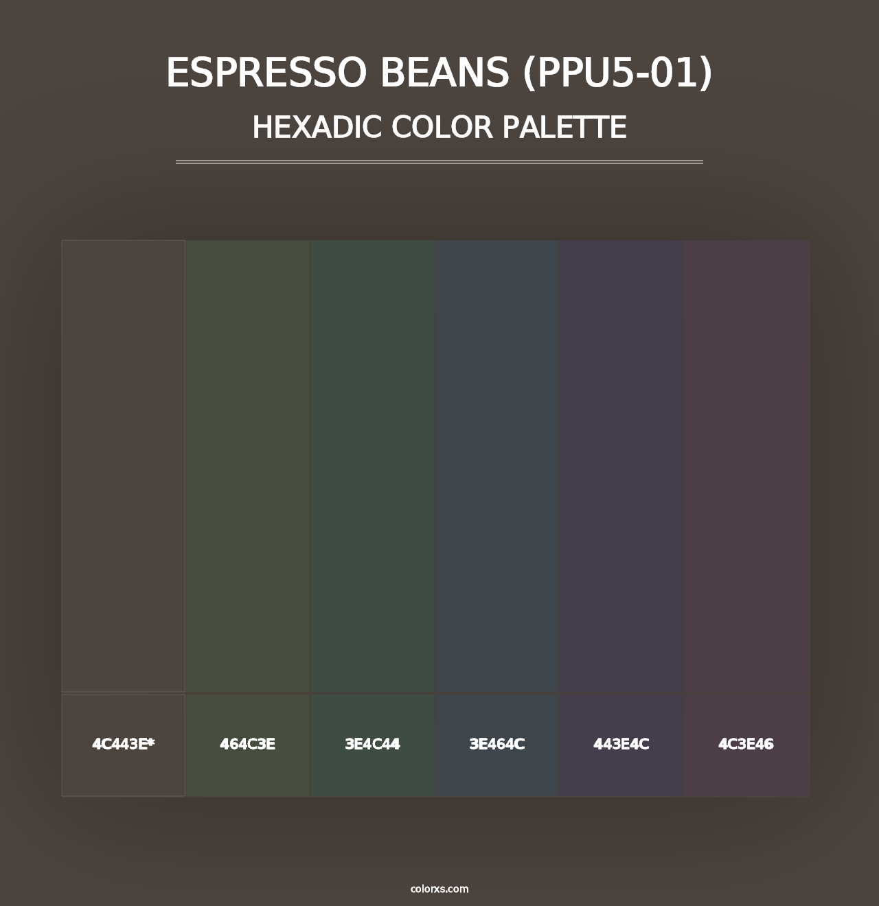 Espresso Beans (PPU5-01) - Hexadic Color Palette