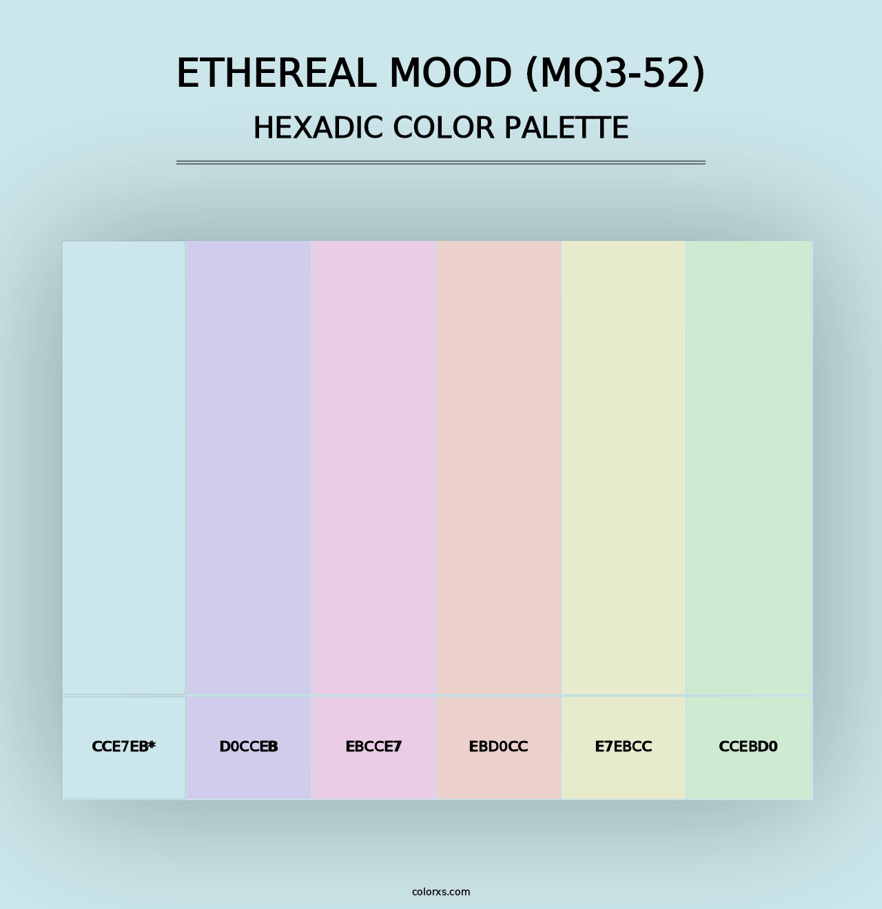 Ethereal Mood (MQ3-52) - Hexadic Color Palette