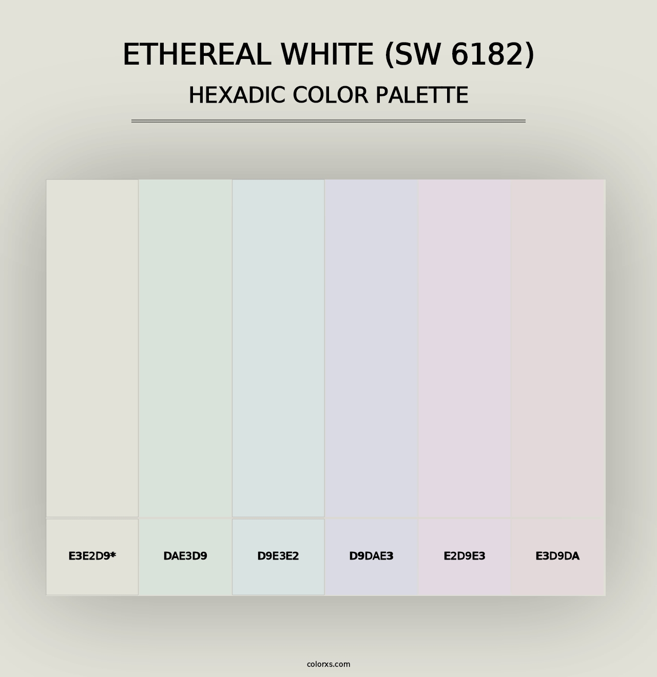 Ethereal White (SW 6182) - Hexadic Color Palette