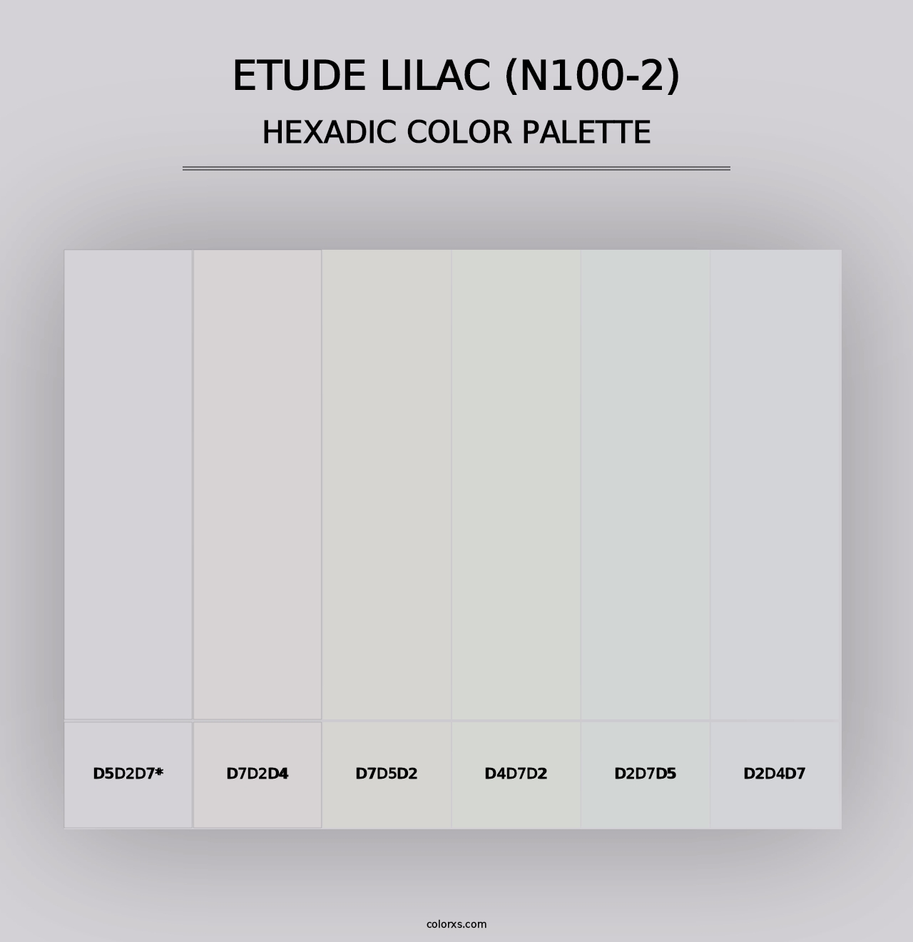 Etude Lilac (N100-2) - Hexadic Color Palette