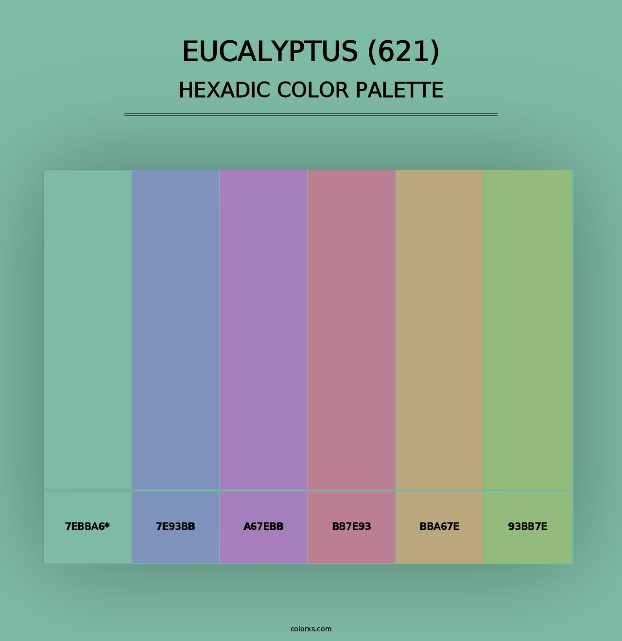 Eucalyptus (621) - Hexadic Color Palette