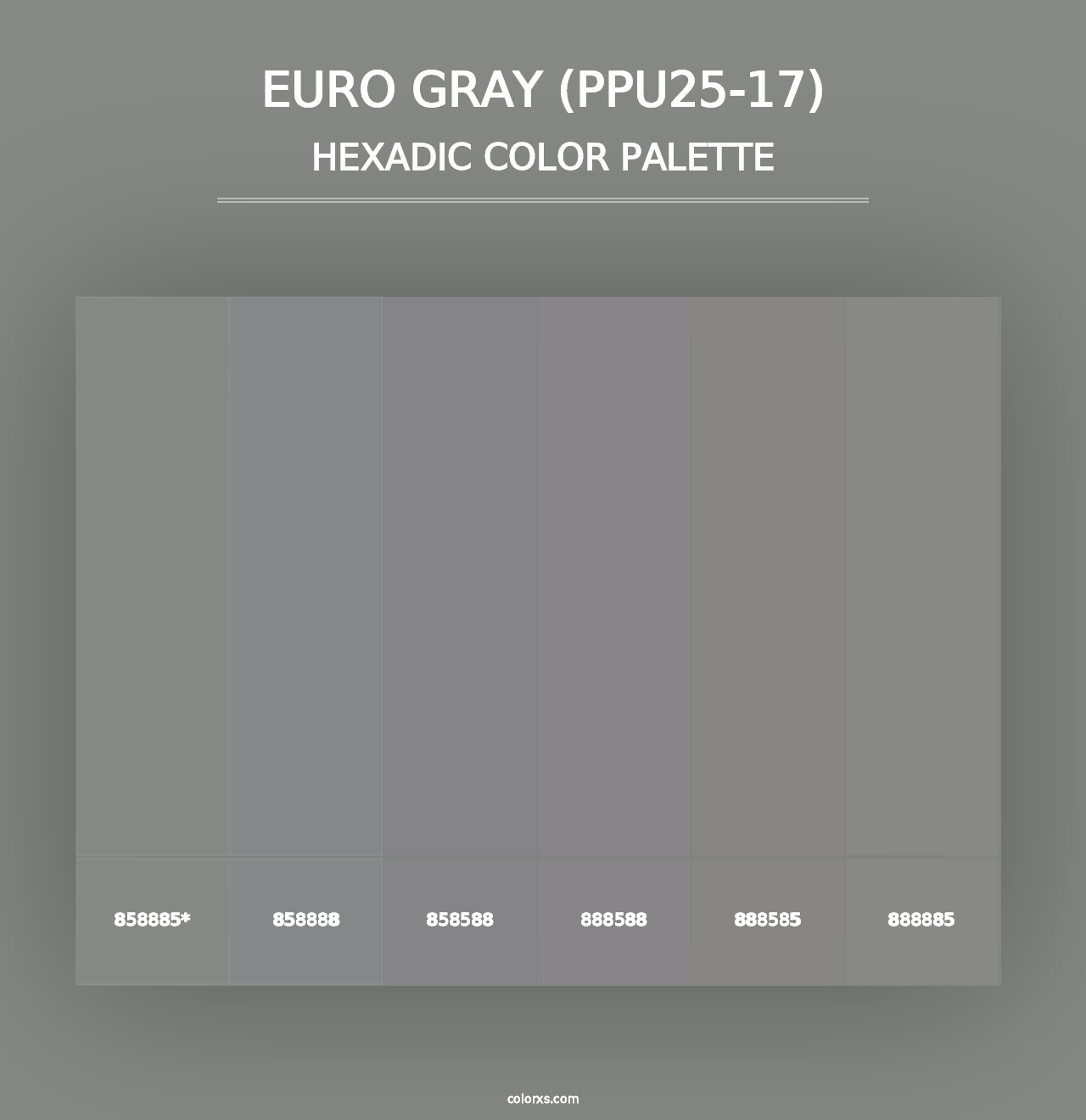 Euro Gray (PPU25-17) - Hexadic Color Palette