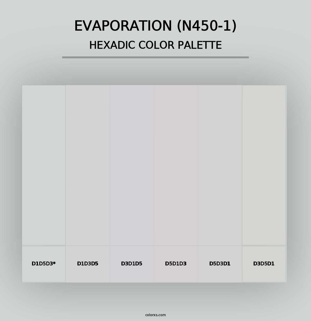 Evaporation (N450-1) - Hexadic Color Palette