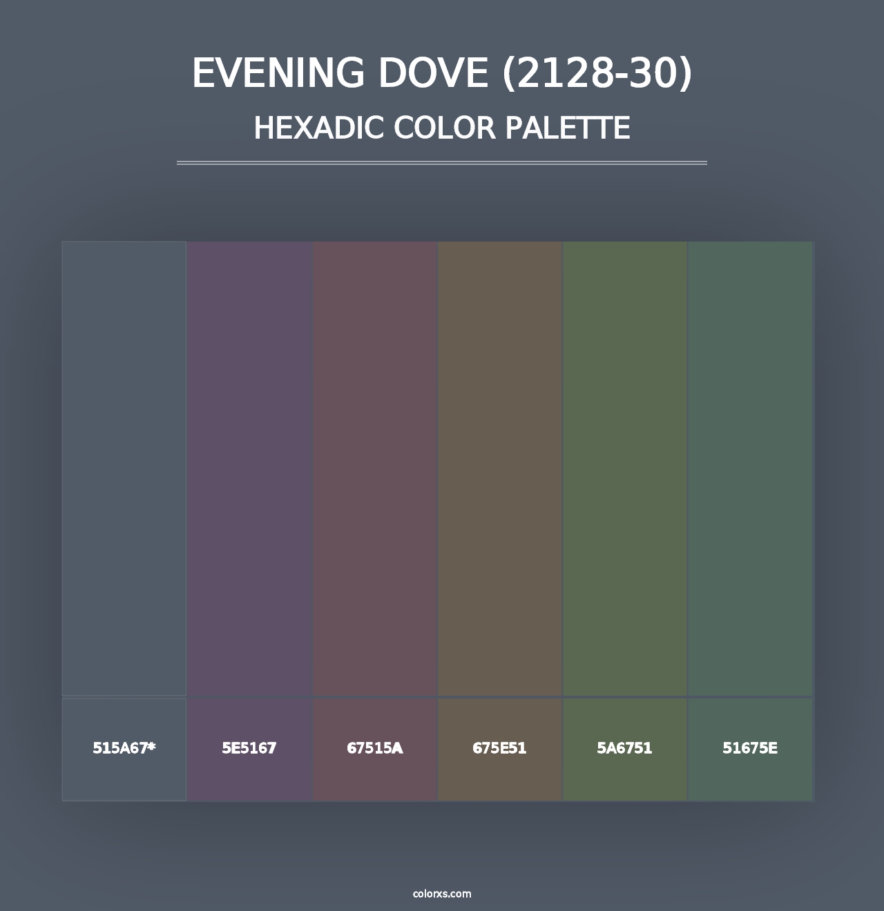 Evening Dove (2128-30) - Hexadic Color Palette