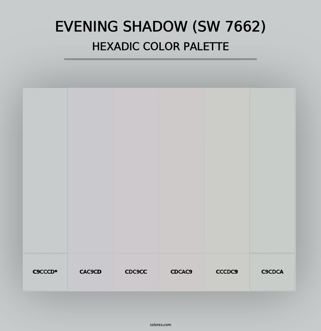 Evening Shadow (SW 7662) - Hexadic Color Palette