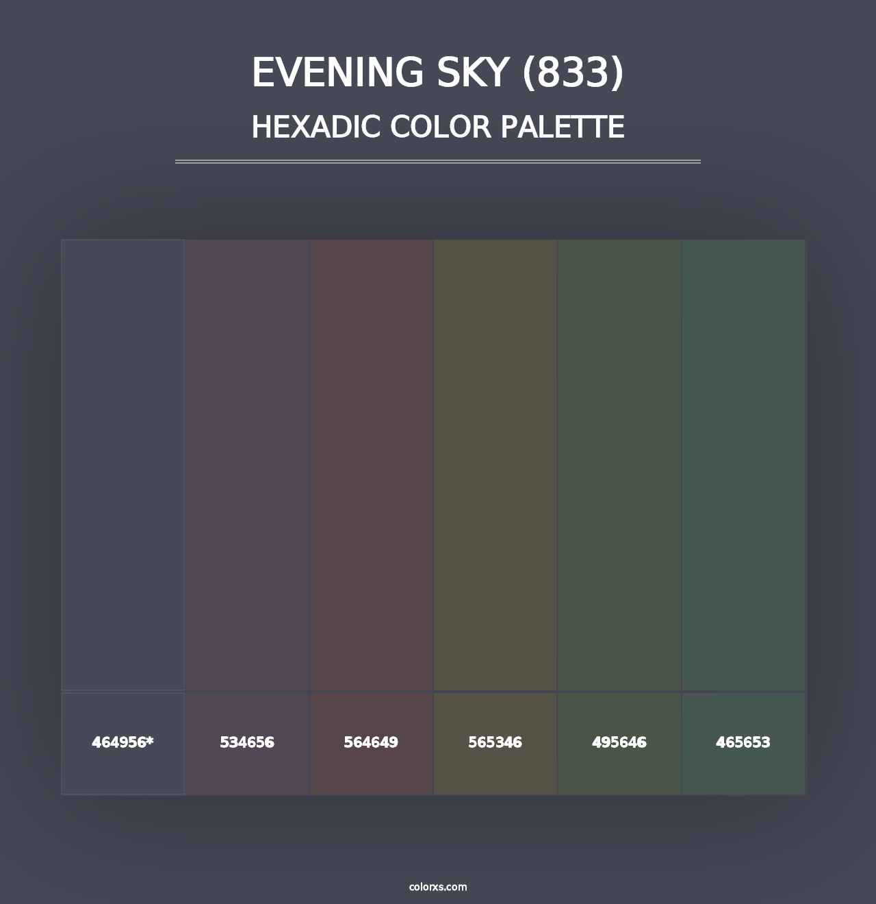 Evening Sky (833) - Hexadic Color Palette