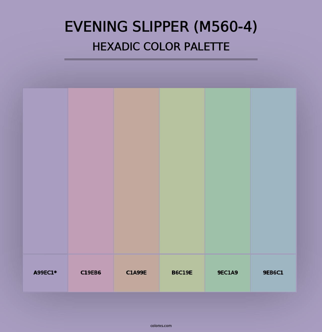 Evening Slipper (M560-4) - Hexadic Color Palette