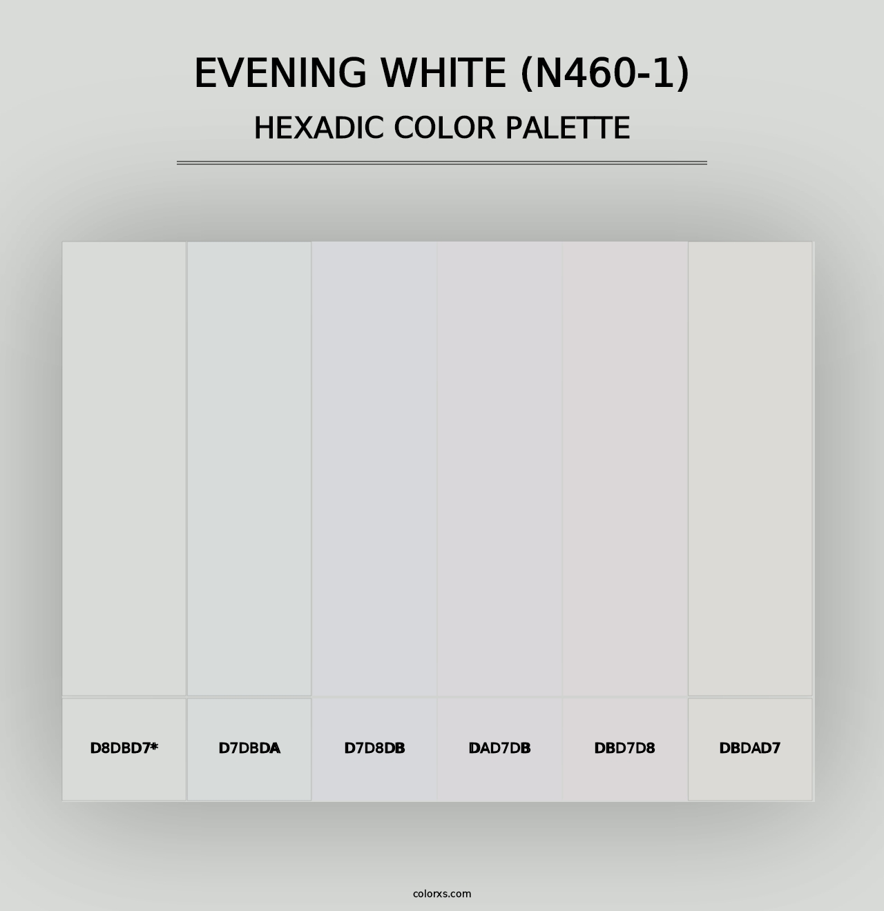 Evening White (N460-1) - Hexadic Color Palette