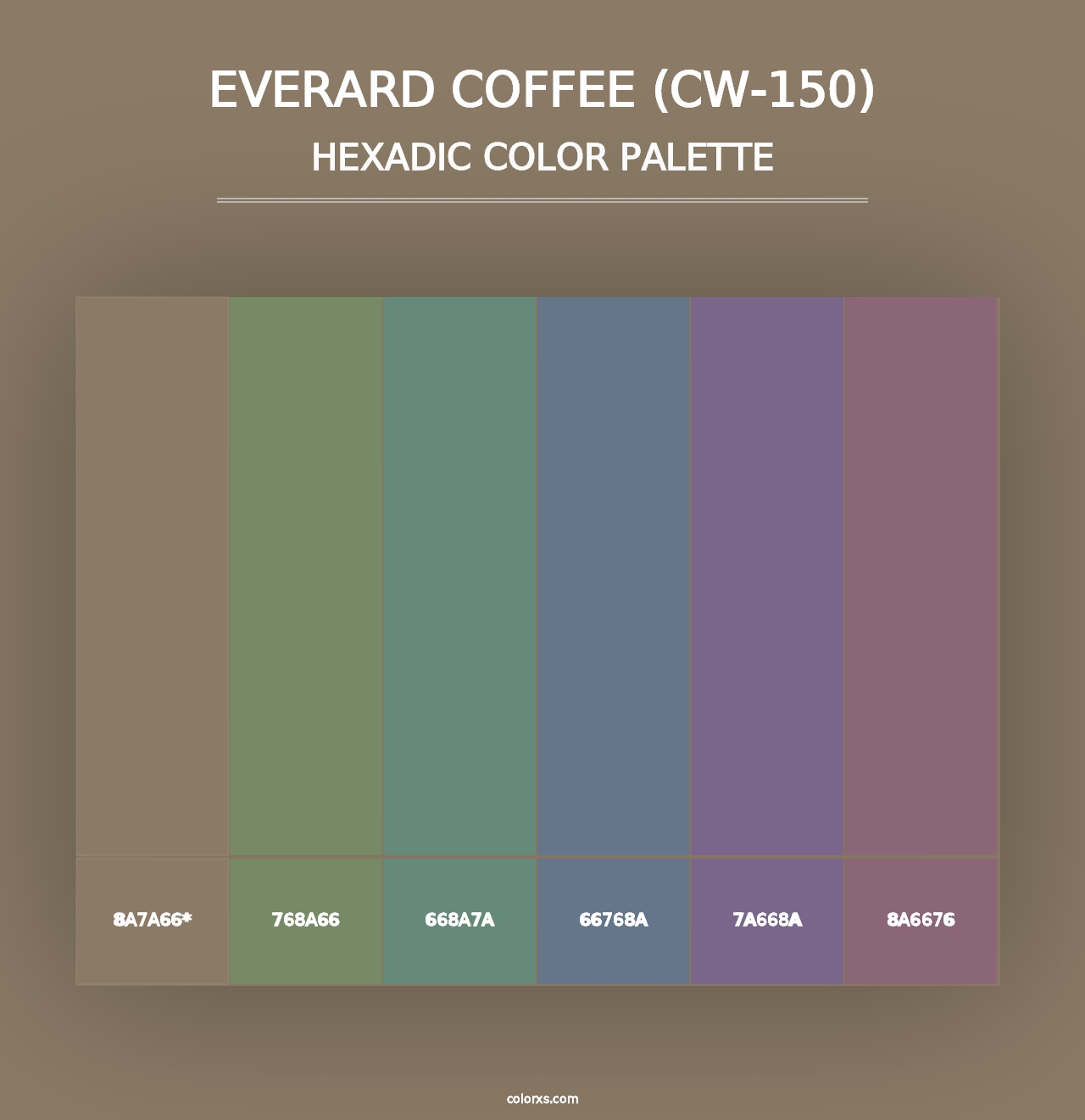 Everard Coffee (CW-150) - Hexadic Color Palette