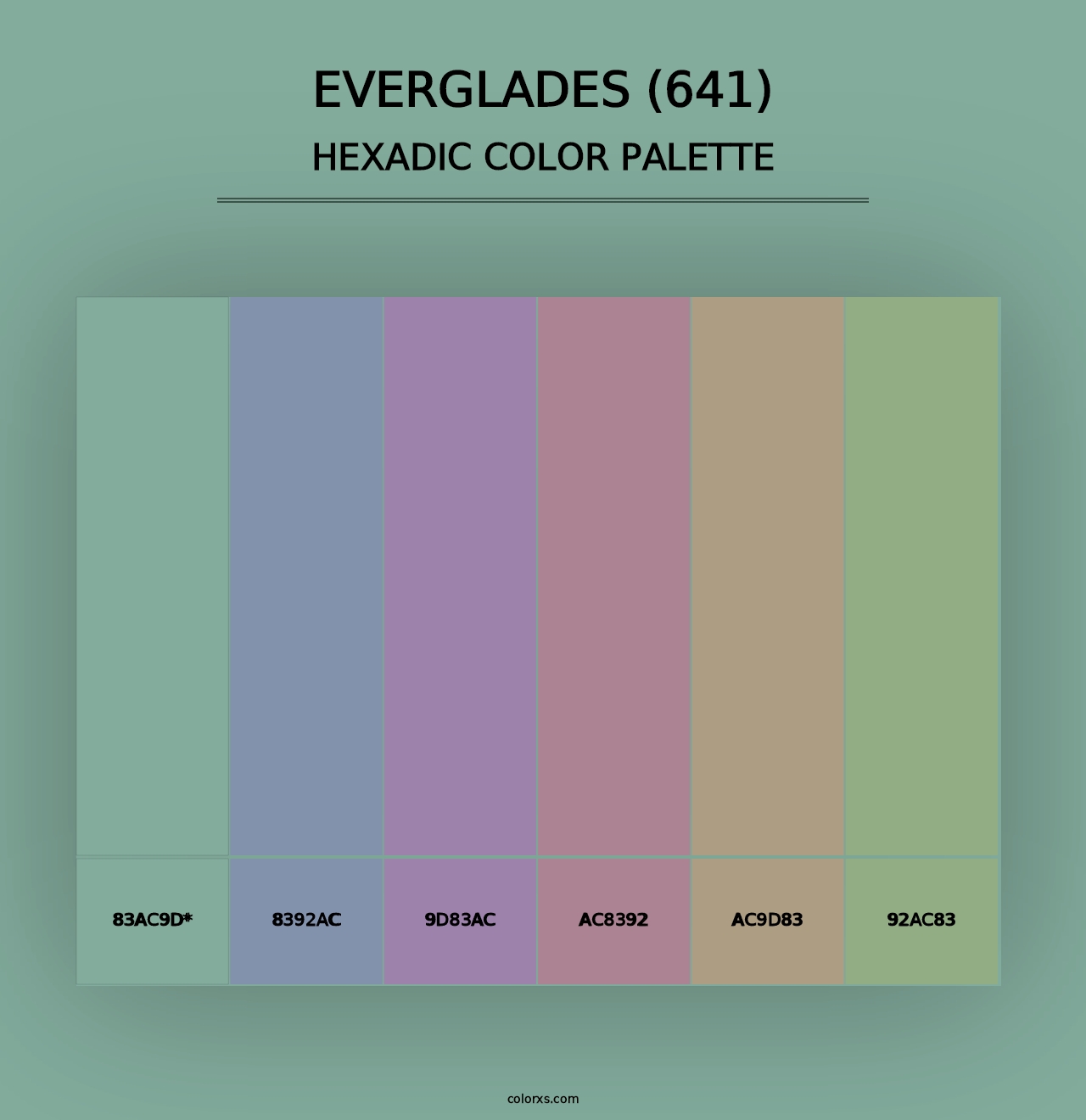 Everglades (641) - Hexadic Color Palette