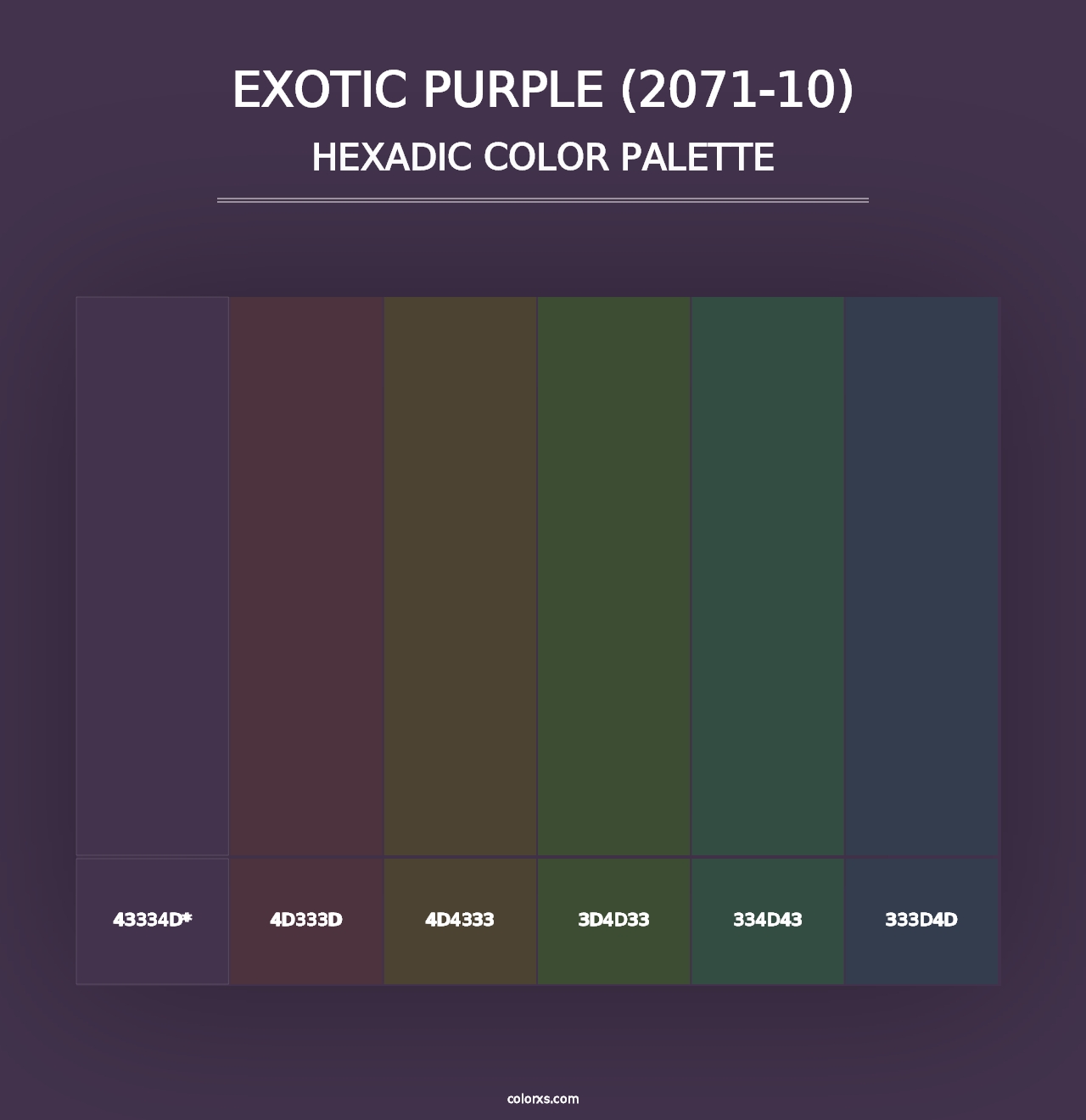 Exotic Purple (2071-10) - Hexadic Color Palette