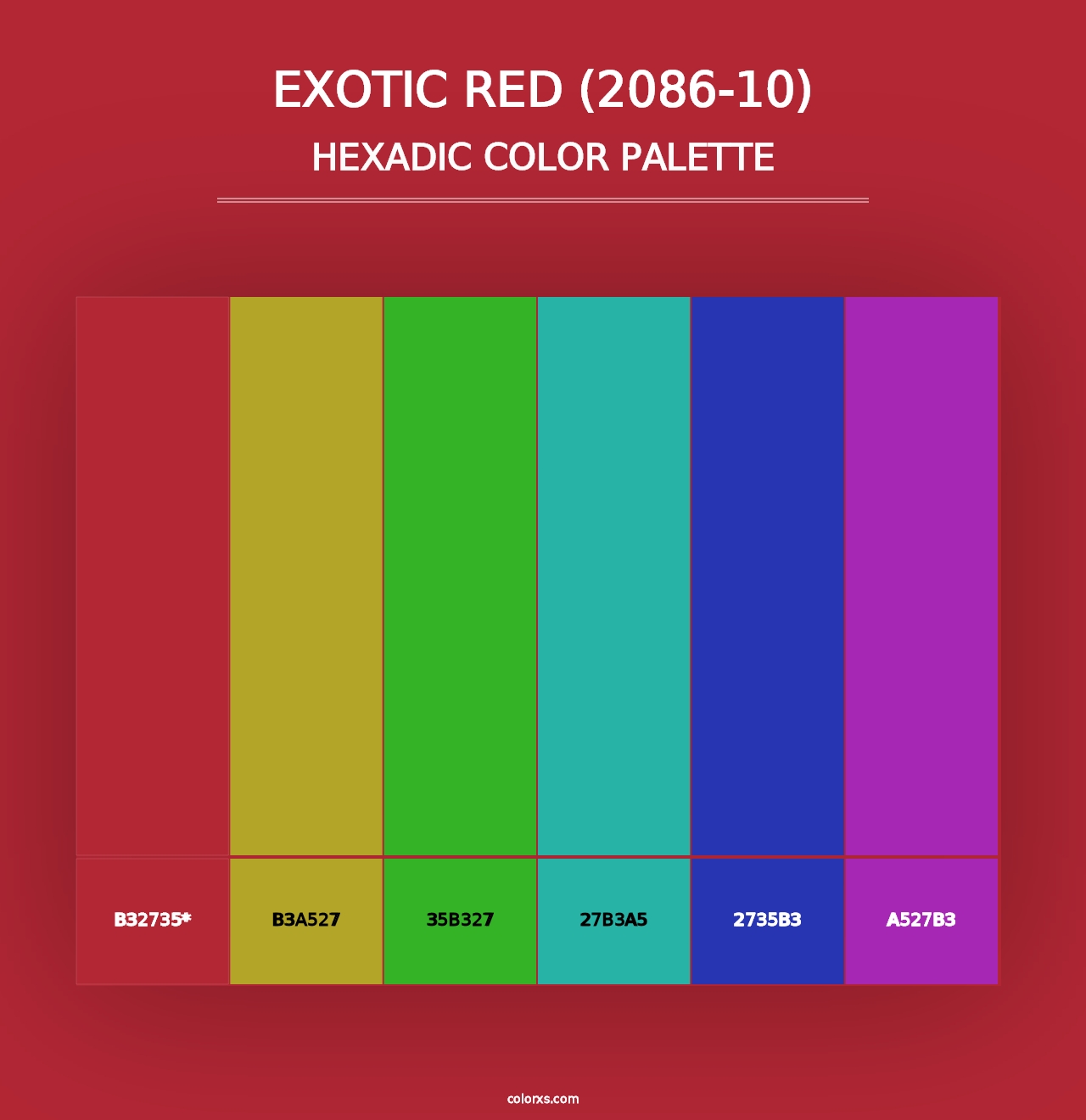 Exotic Red (2086-10) - Hexadic Color Palette