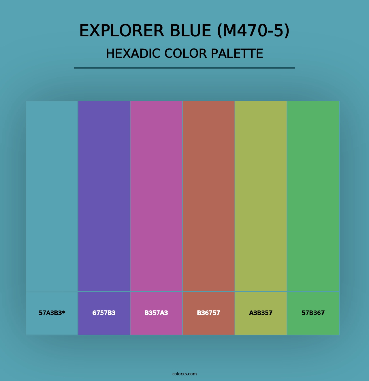 Explorer Blue (M470-5) - Hexadic Color Palette