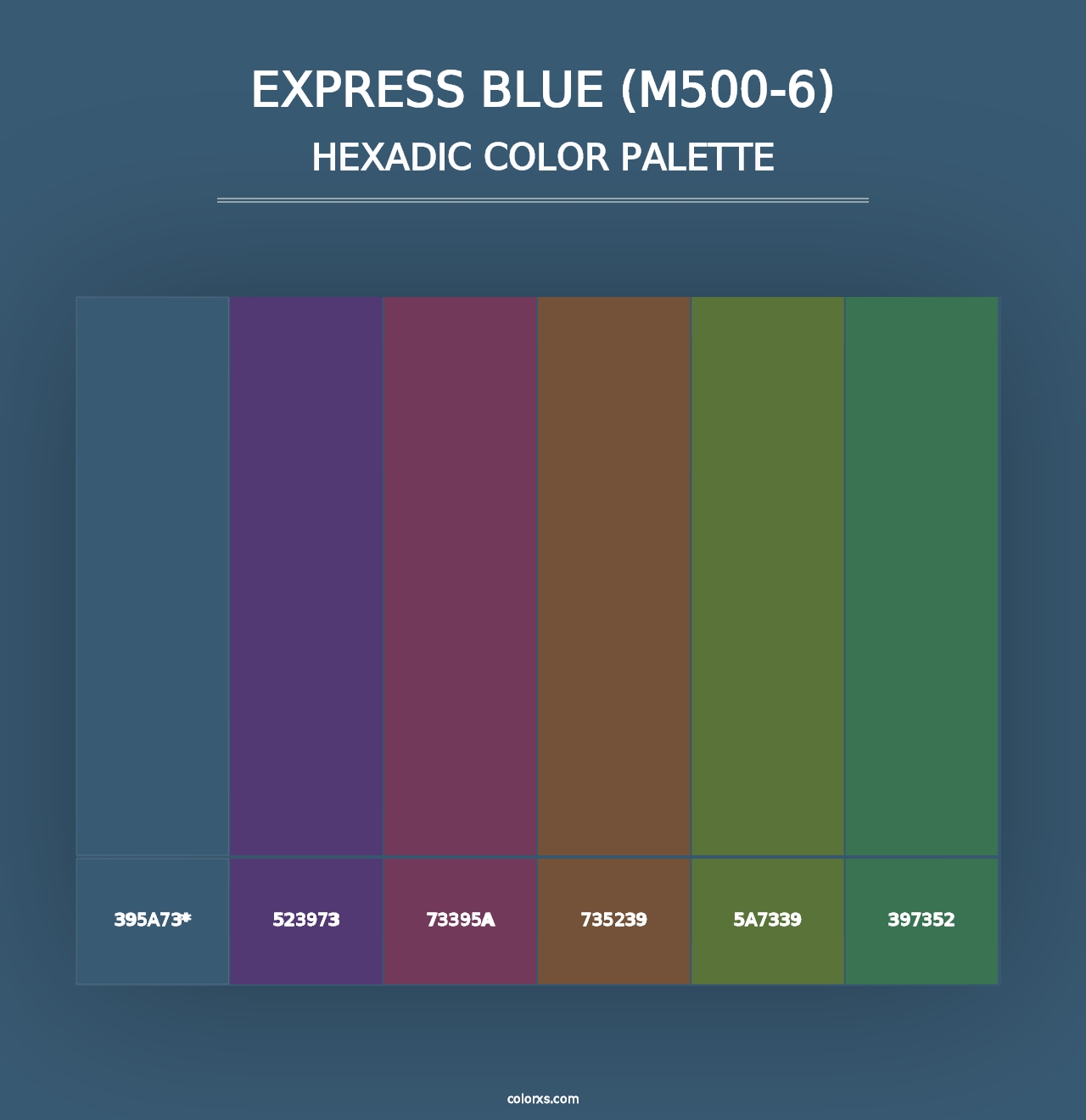 Express Blue (M500-6) - Hexadic Color Palette