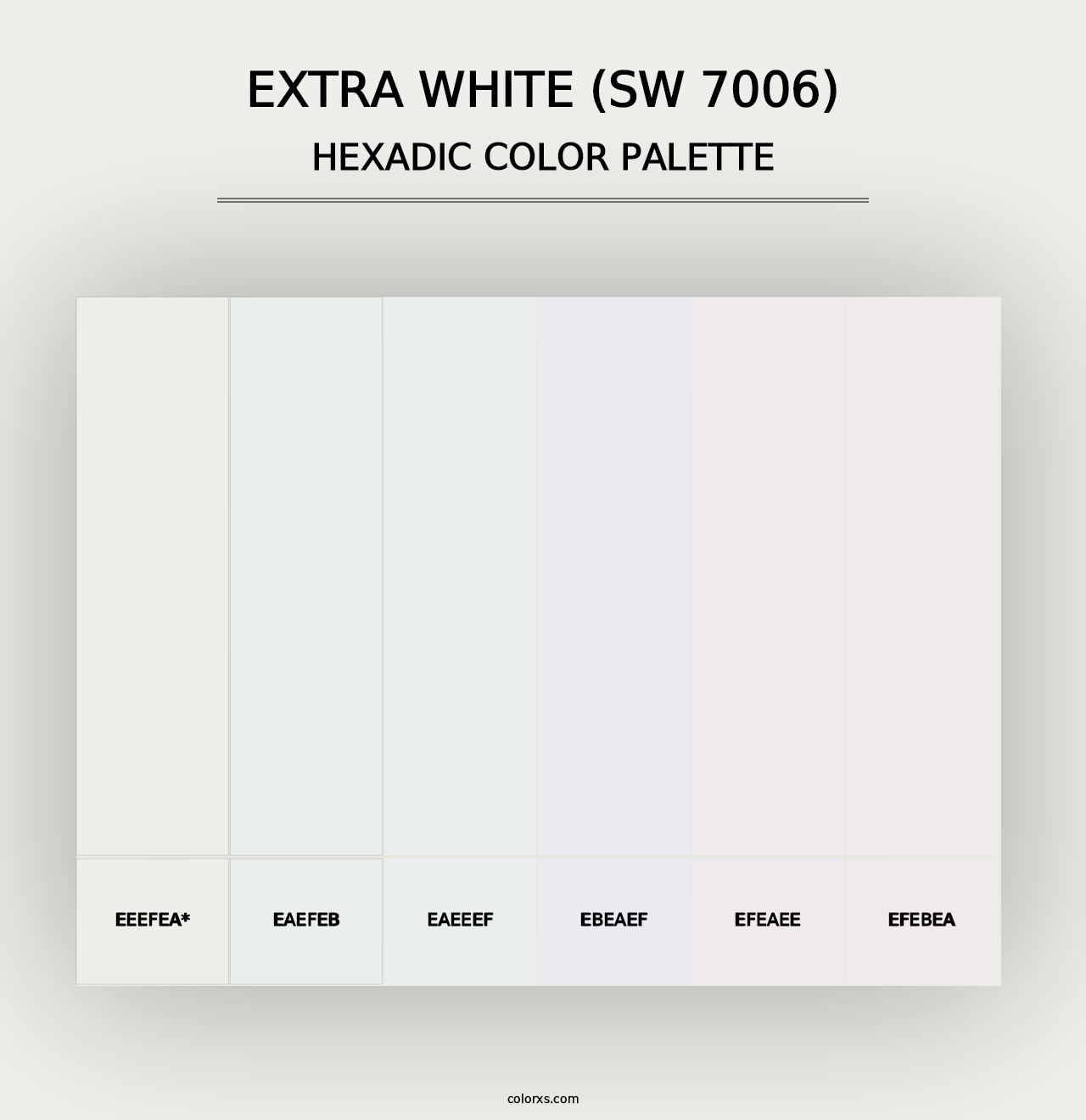 Extra White (SW 7006) - Hexadic Color Palette