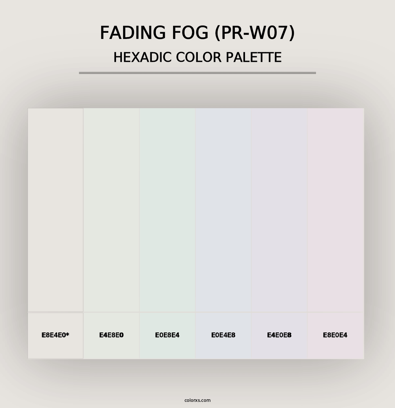 Fading Fog (PR-W07) - Hexadic Color Palette