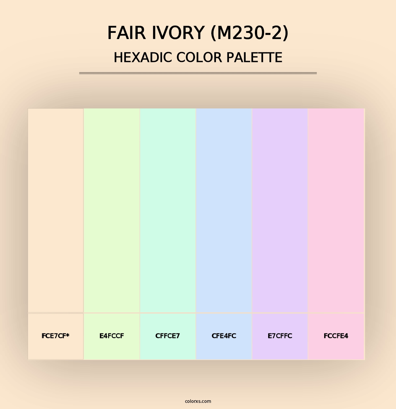 Fair Ivory (M230-2) - Hexadic Color Palette