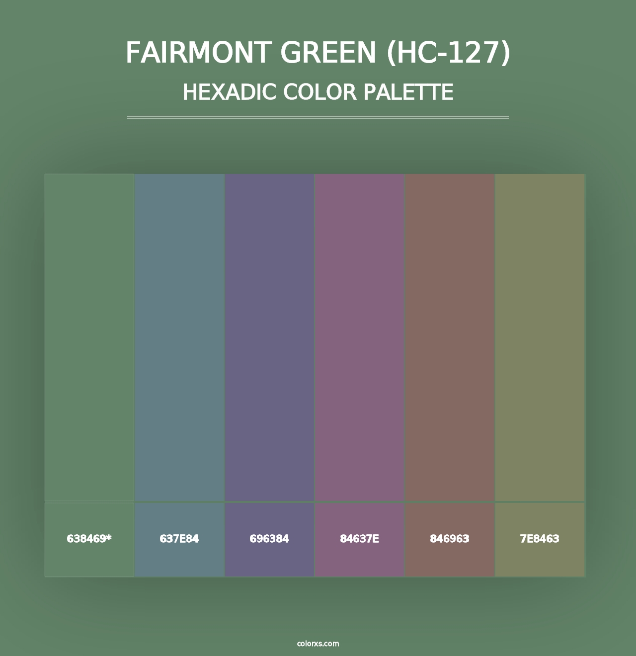 Fairmont Green (HC-127) - Hexadic Color Palette