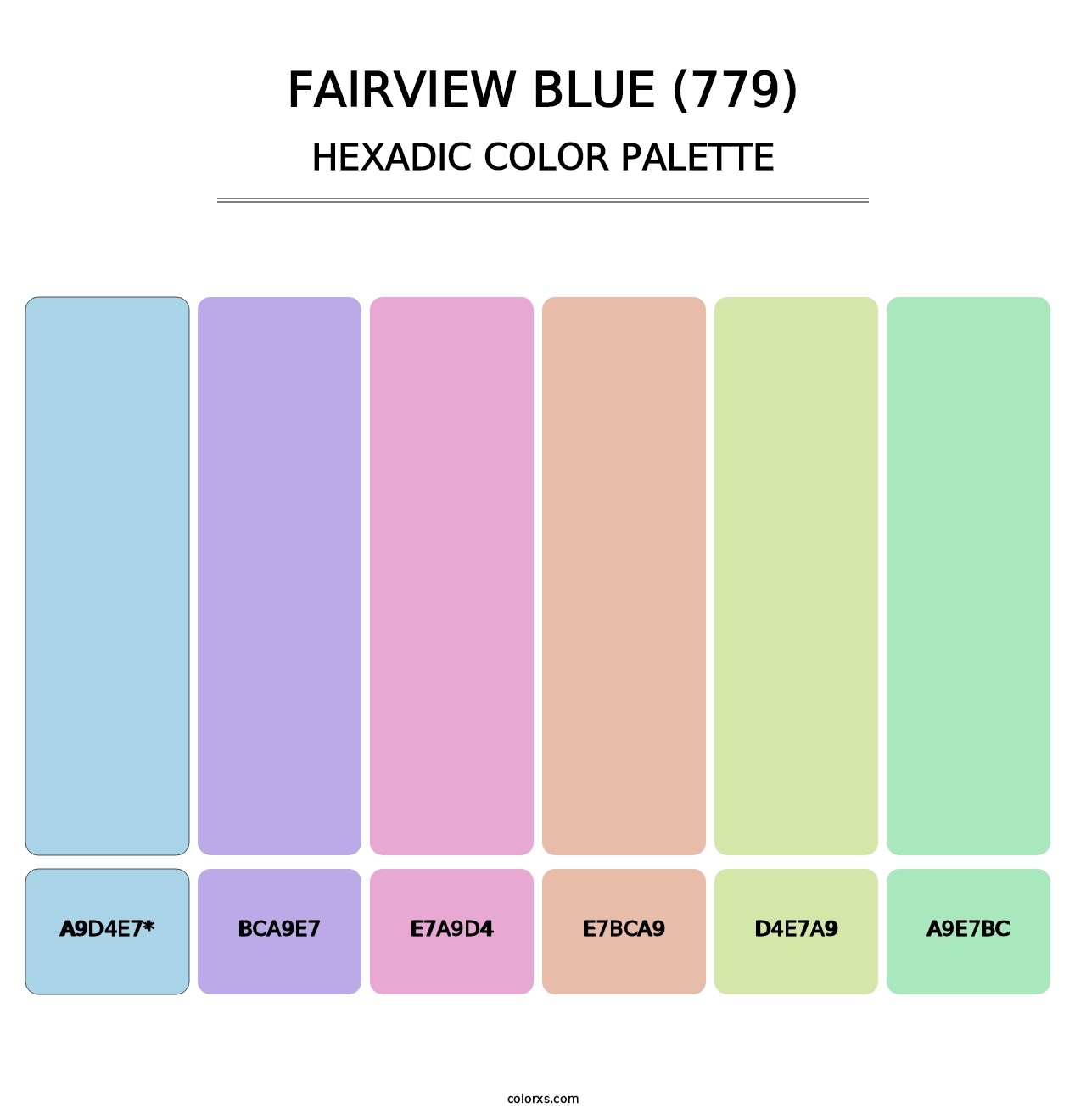 Fairview Blue (779) - Hexadic Color Palette