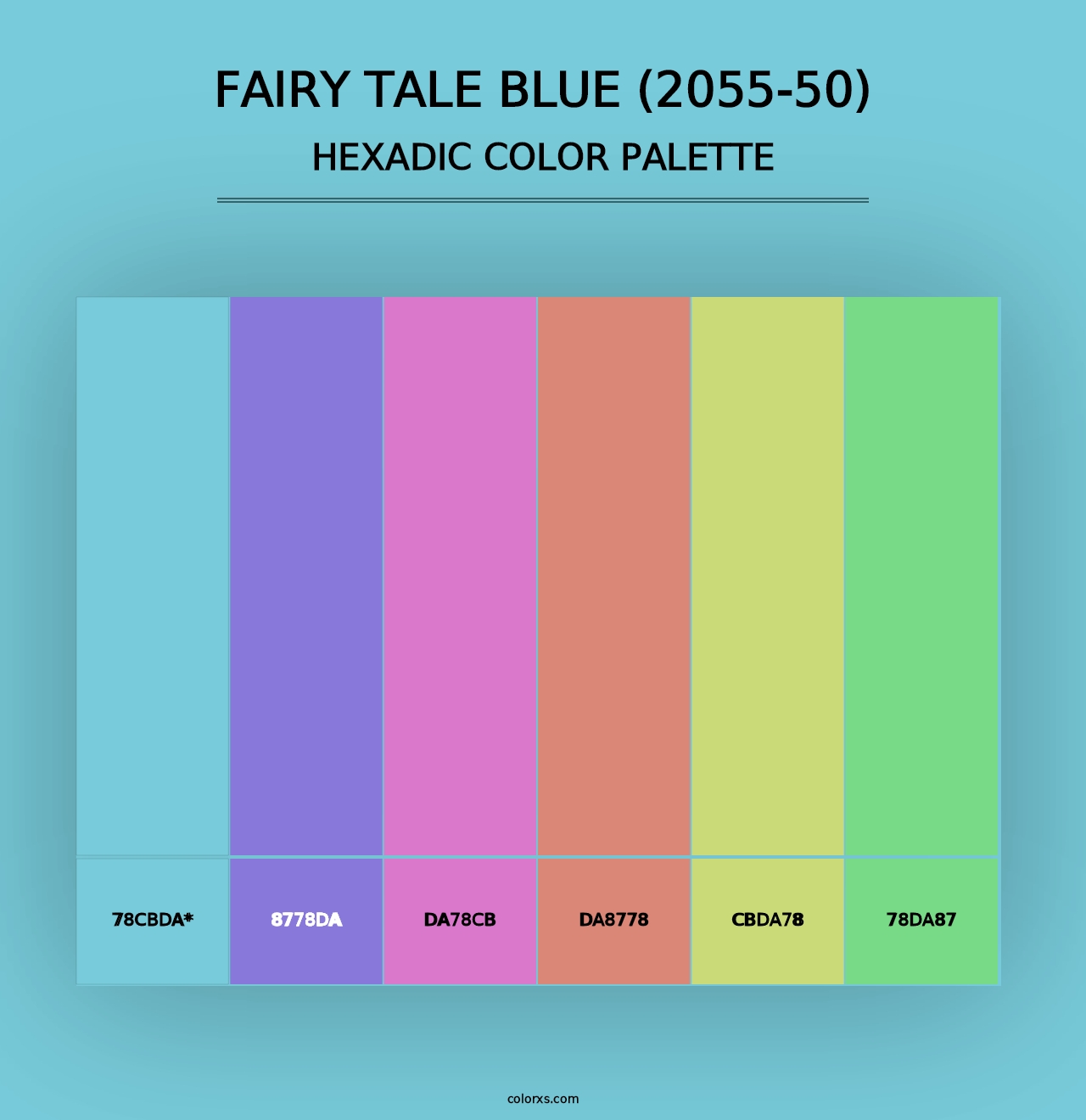 Fairy Tale Blue (2055-50) - Hexadic Color Palette