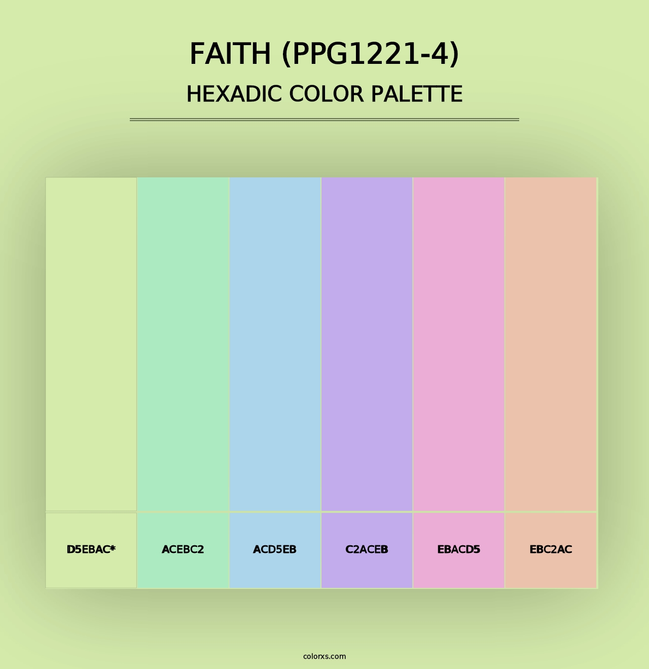 Faith (PPG1221-4) - Hexadic Color Palette