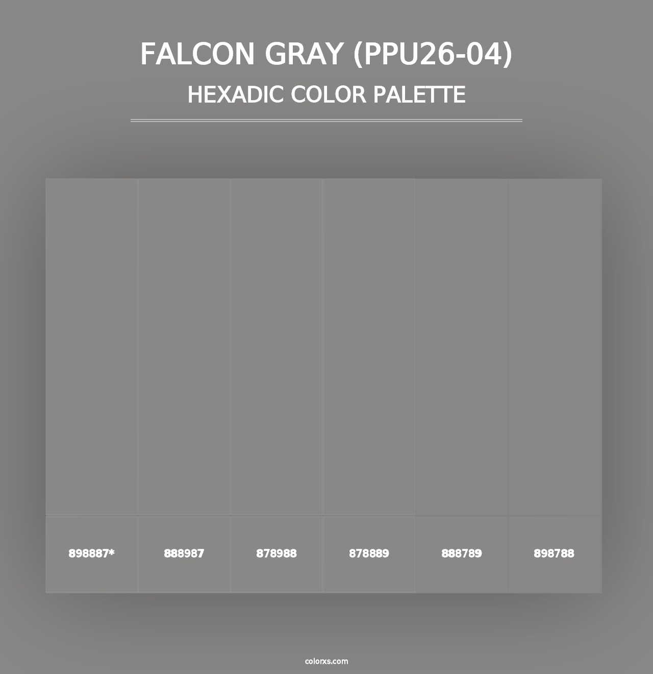 Falcon Gray (PPU26-04) - Hexadic Color Palette