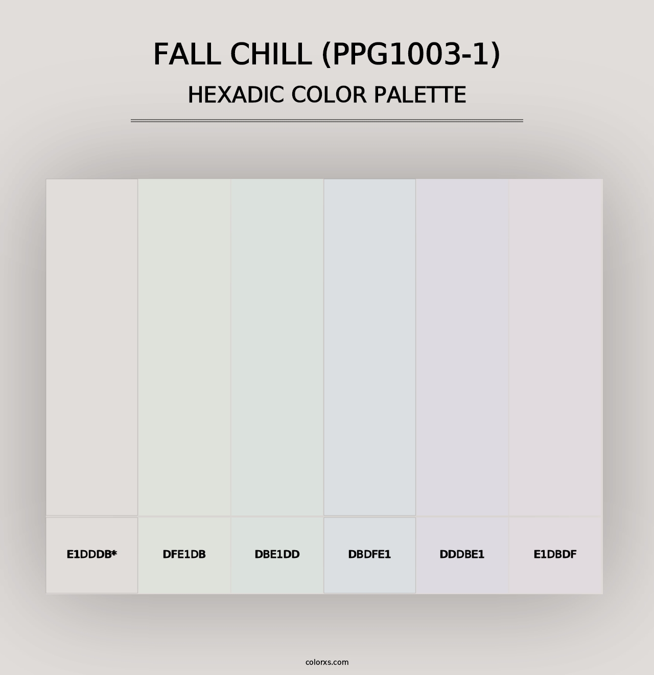 Fall Chill (PPG1003-1) - Hexadic Color Palette