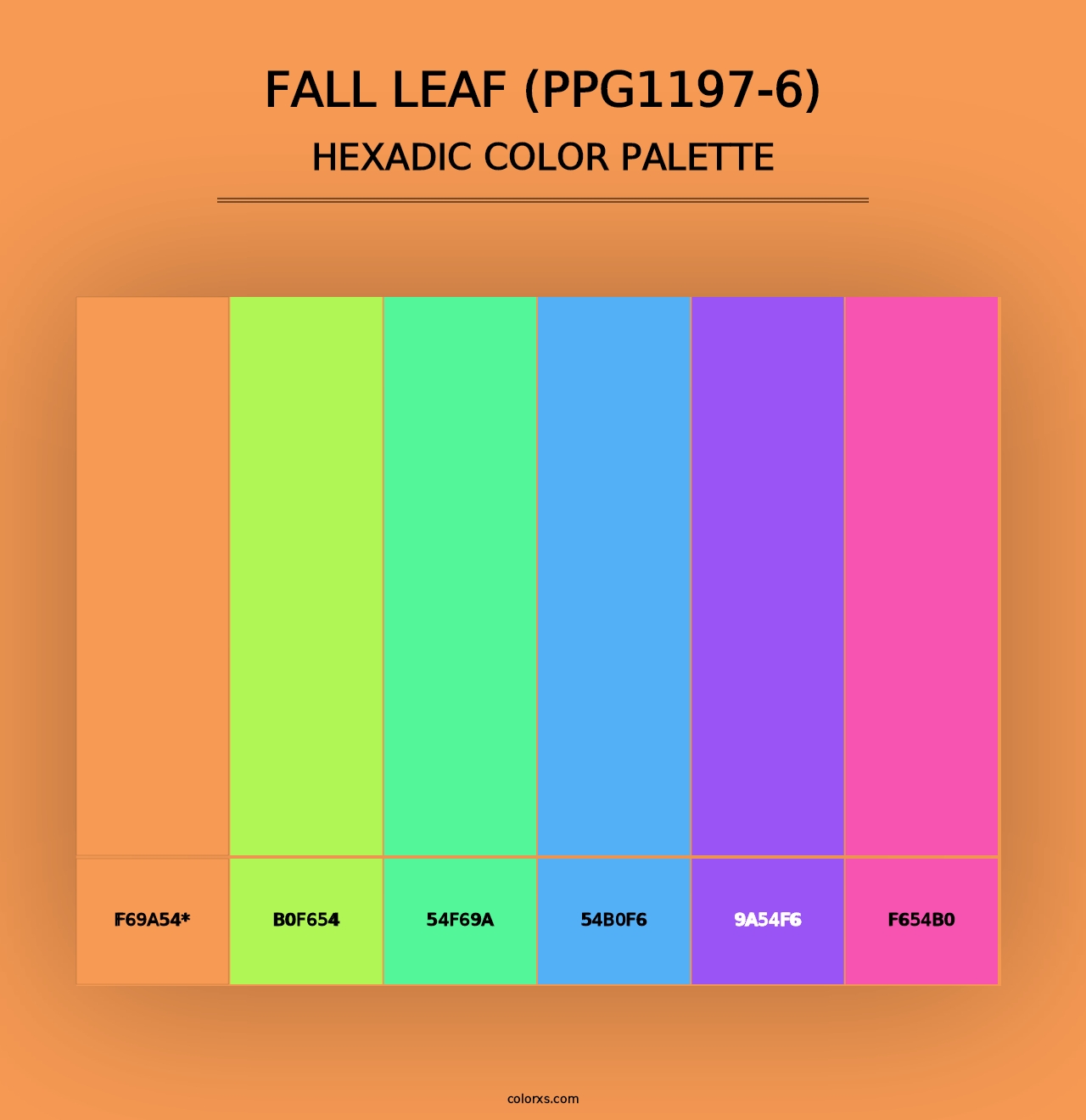 Fall Leaf (PPG1197-6) - Hexadic Color Palette