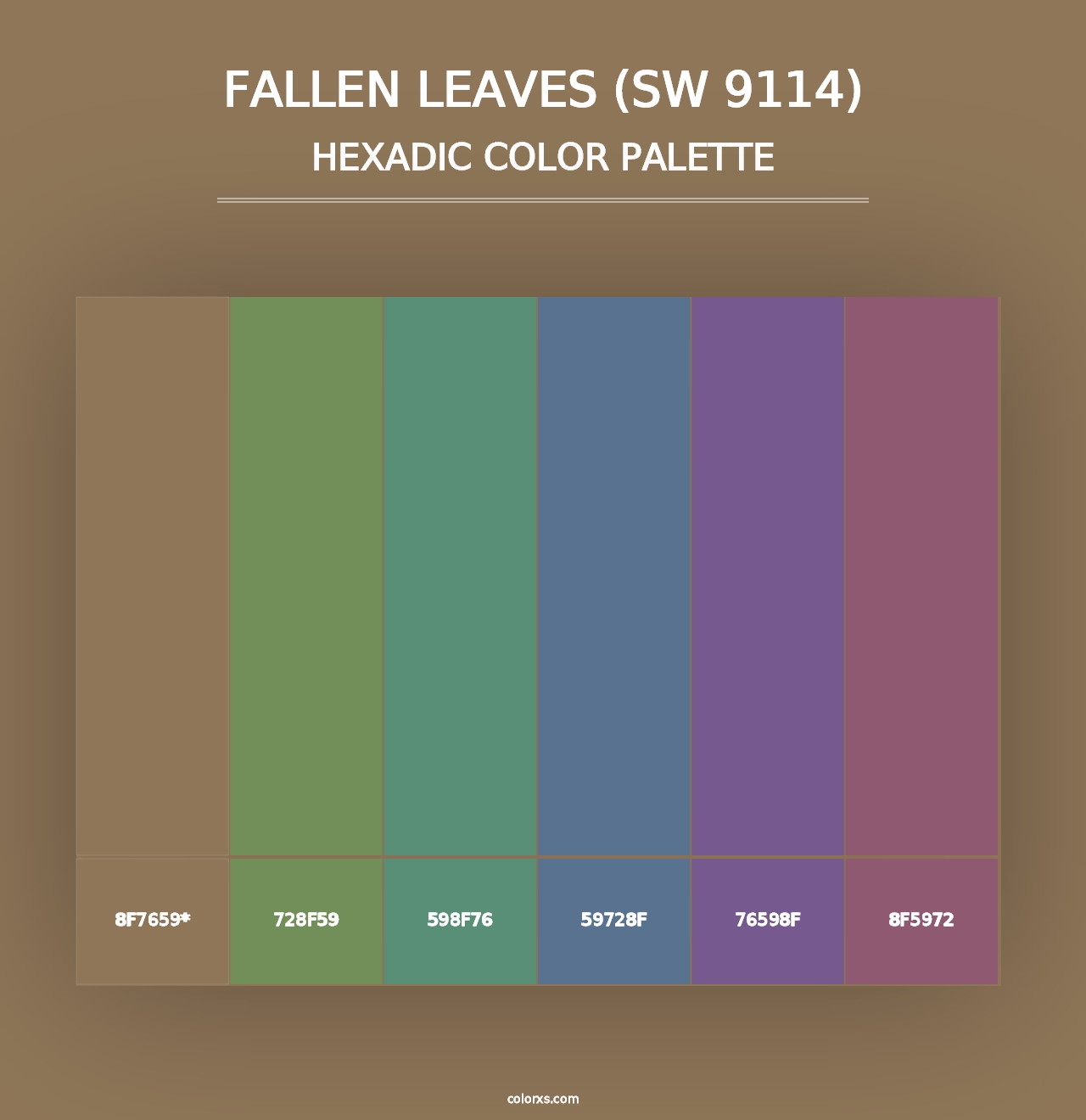 Fallen Leaves (SW 9114) - Hexadic Color Palette