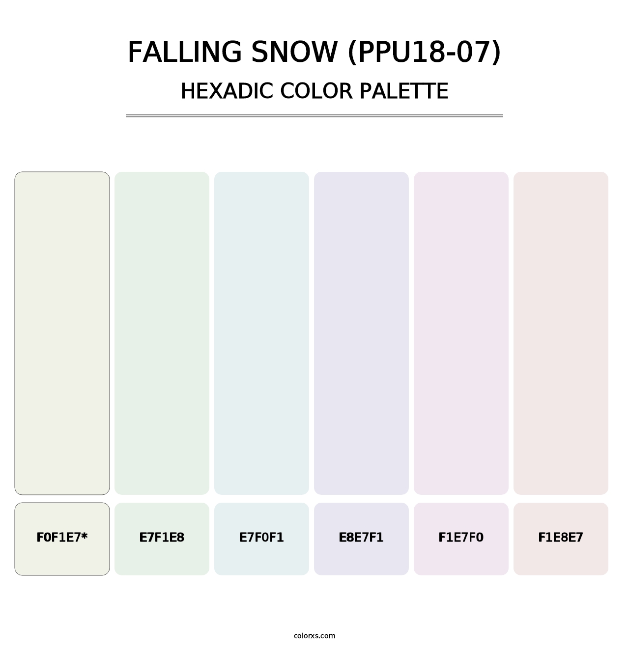 Falling Snow (PPU18-07) - Hexadic Color Palette