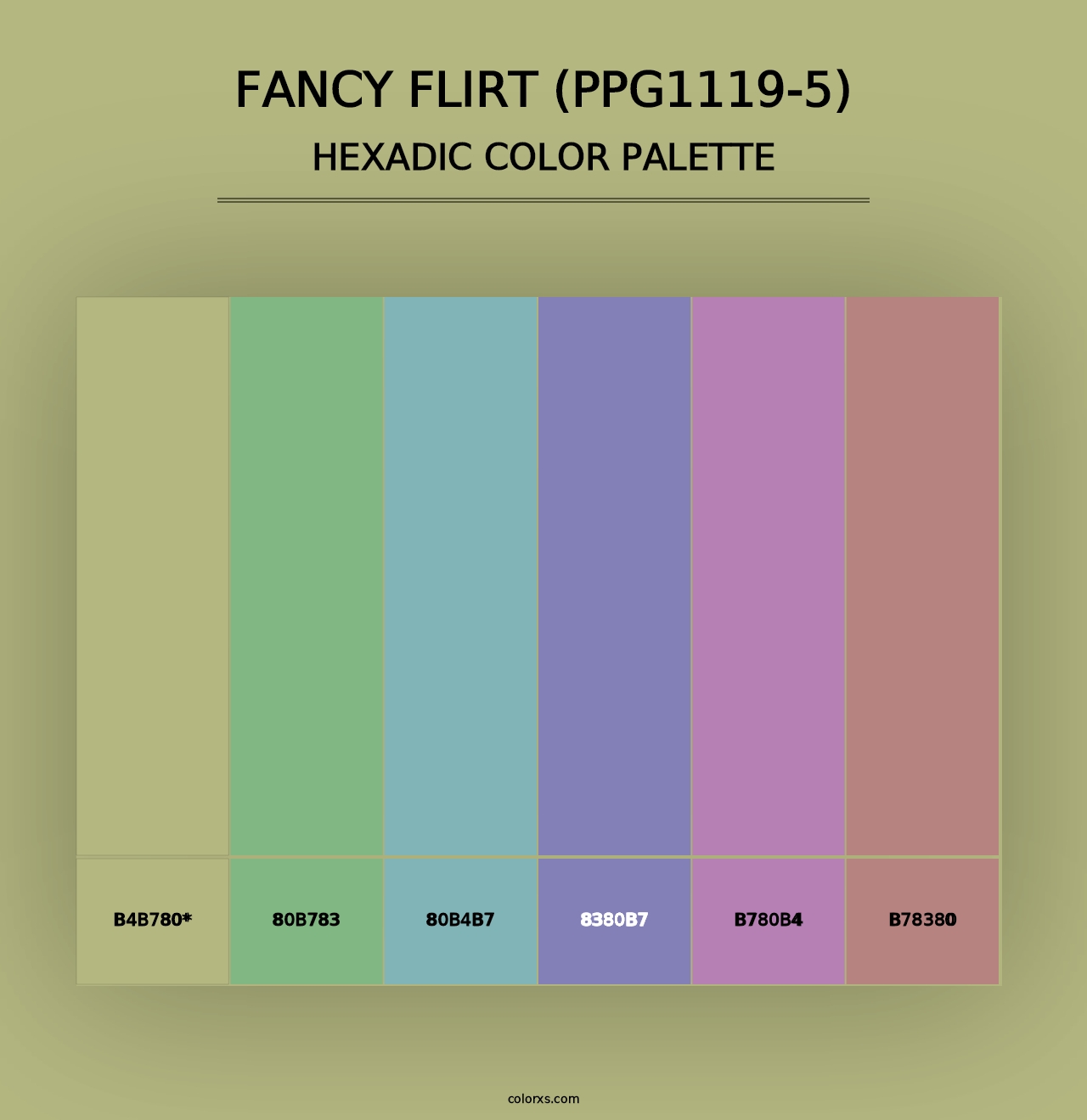 Fancy Flirt (PPG1119-5) - Hexadic Color Palette