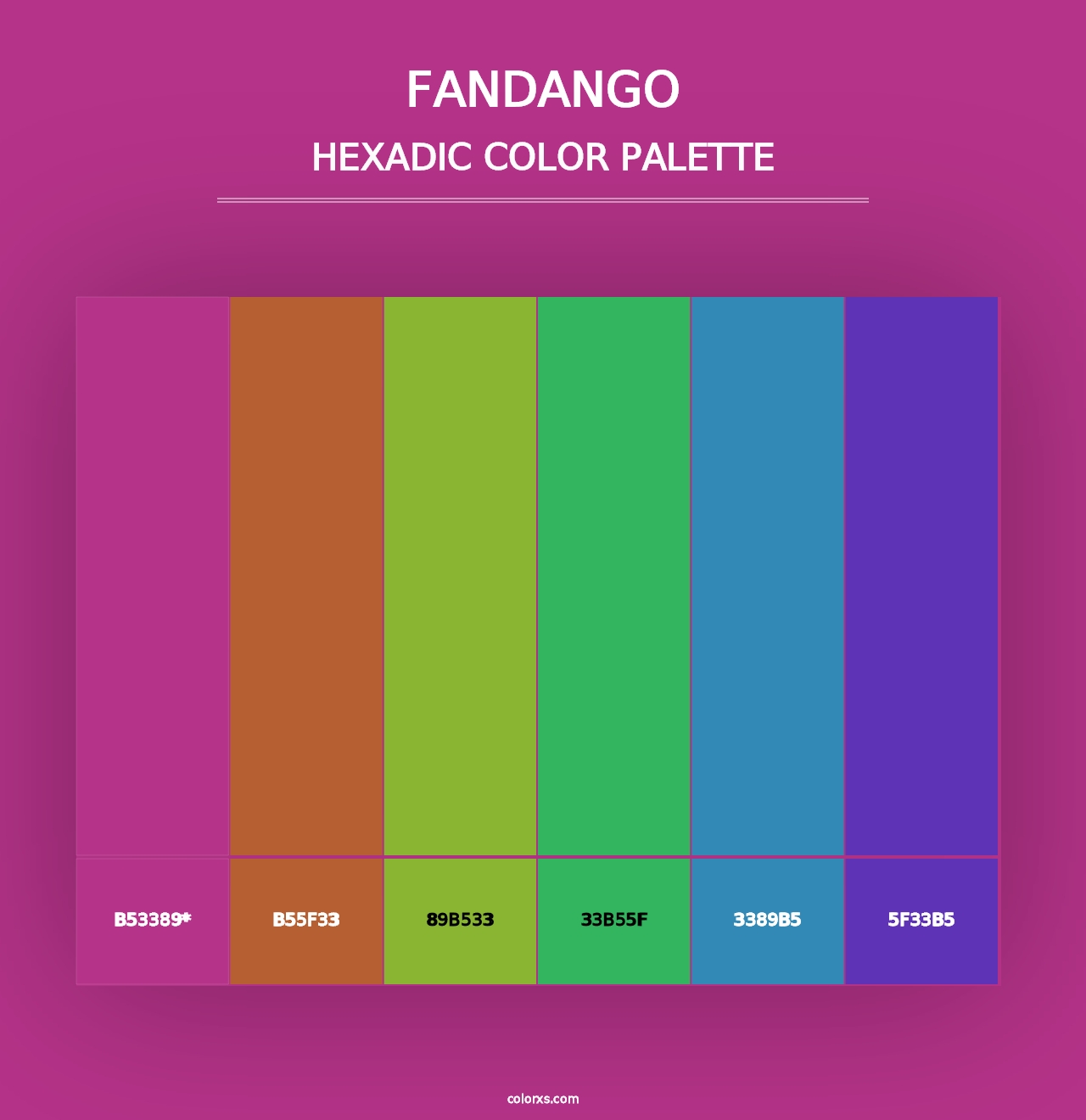 Fandango - Hexadic Color Palette