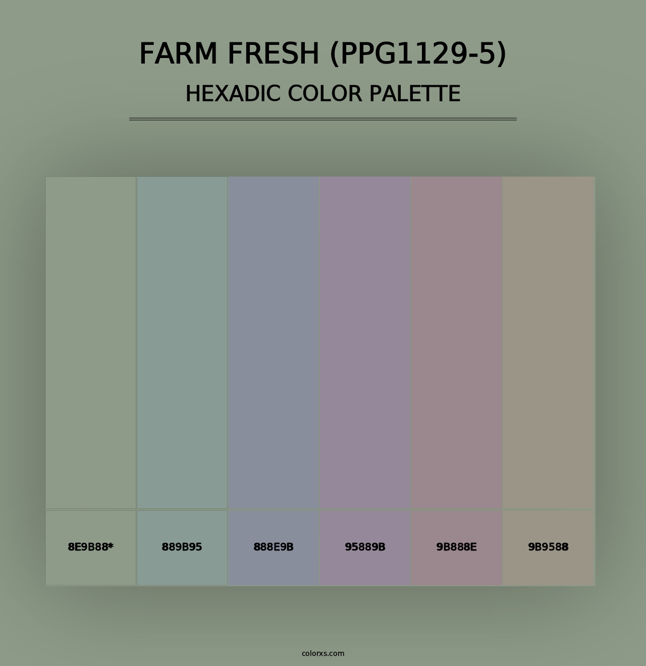 Farm Fresh (PPG1129-5) - Hexadic Color Palette