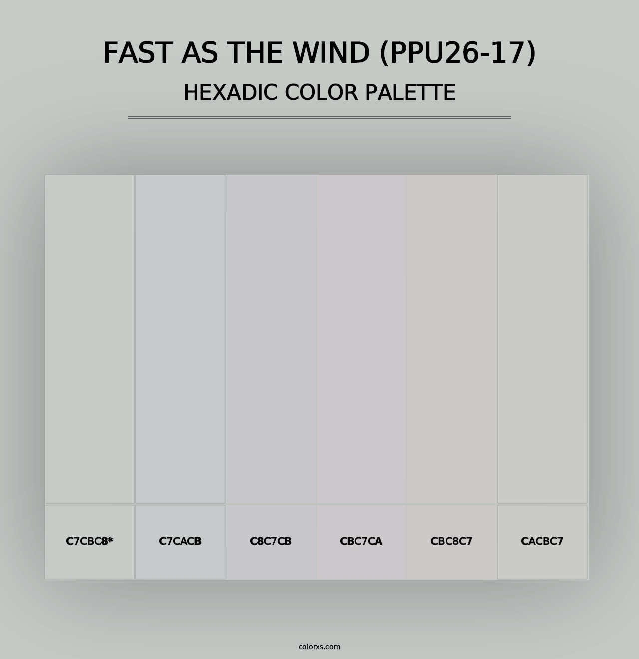 Fast As The Wind (PPU26-17) - Hexadic Color Palette