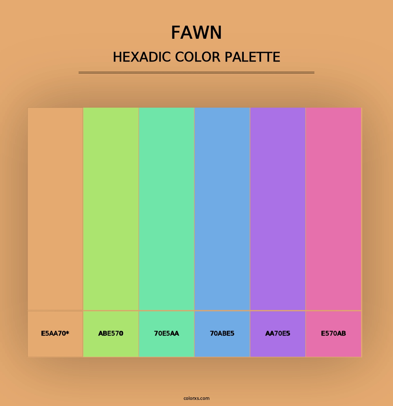 Fawn - Hexadic Color Palette