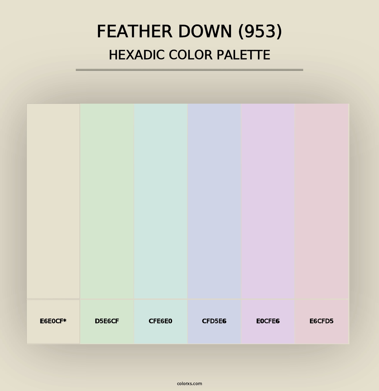 Feather Down (953) - Hexadic Color Palette