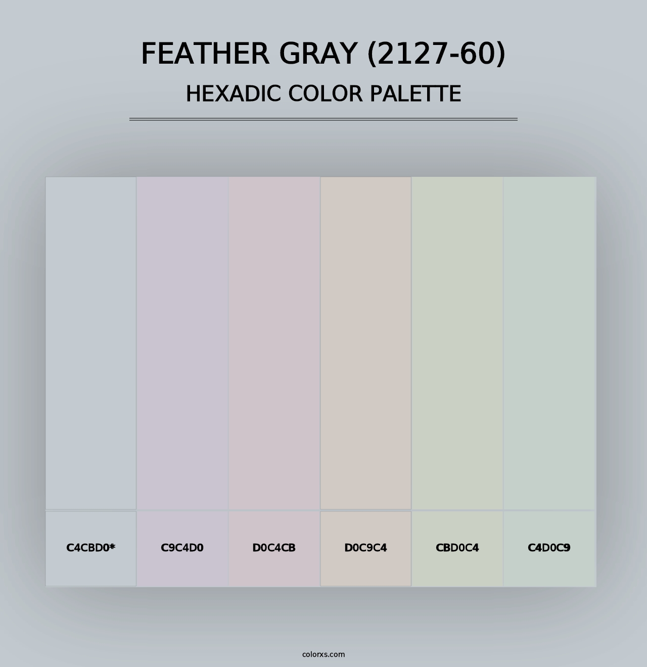 Feather Gray (2127-60) - Hexadic Color Palette