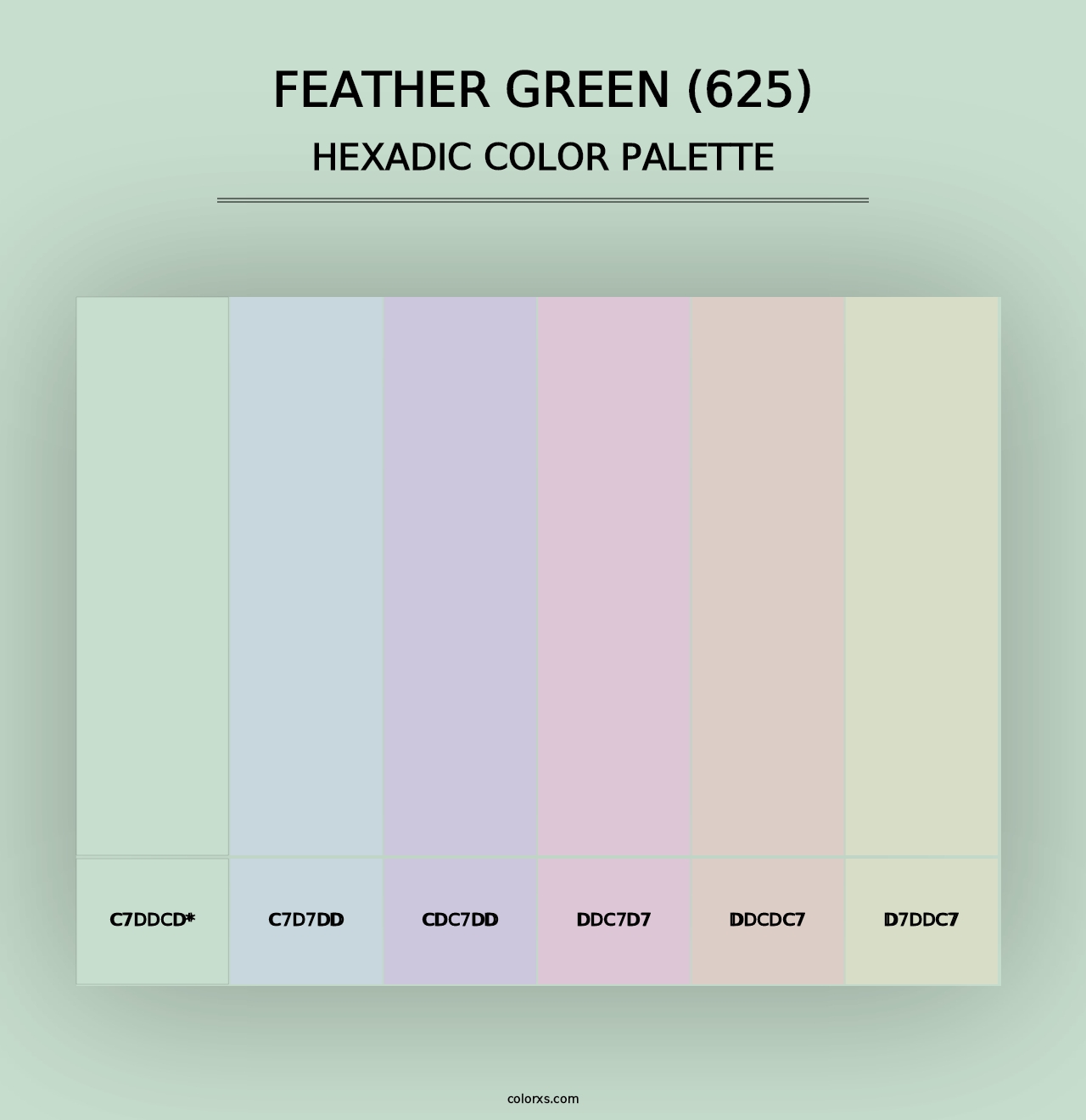 Feather Green (625) - Hexadic Color Palette