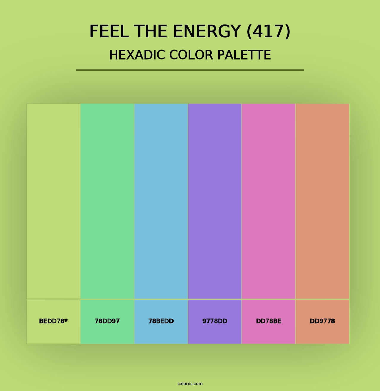 Feel the Energy (417) - Hexadic Color Palette