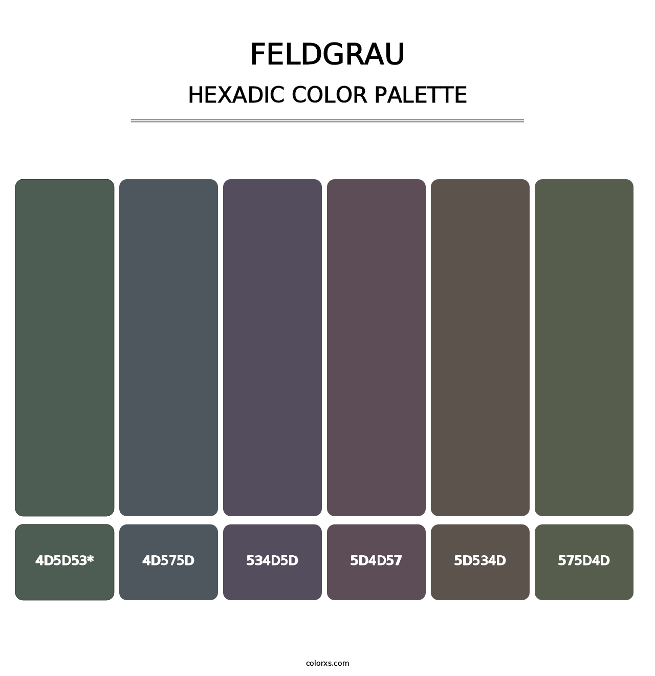 Feldgrau - Hexadic Color Palette