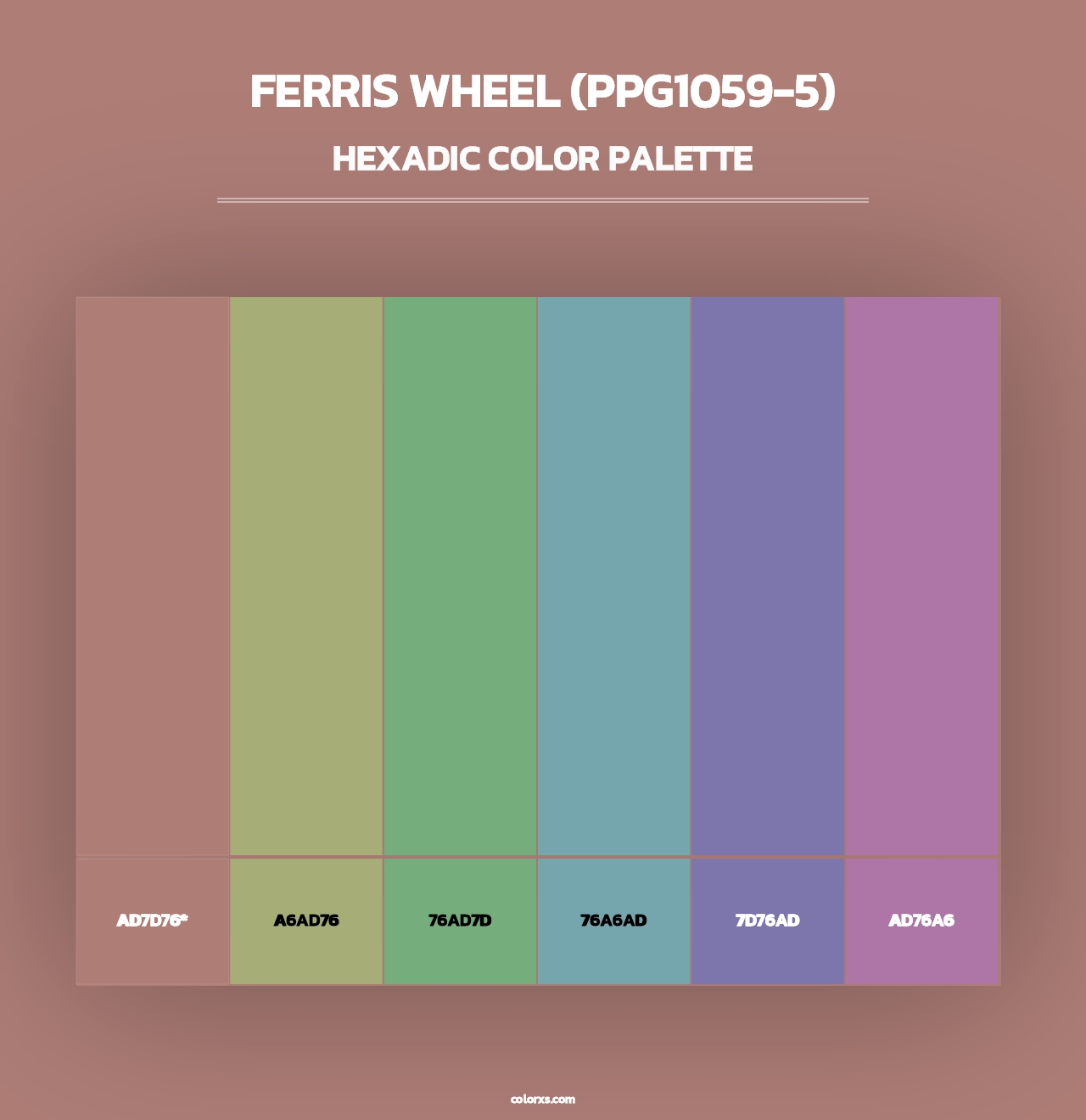 Ferris Wheel (PPG1059-5) - Hexadic Color Palette