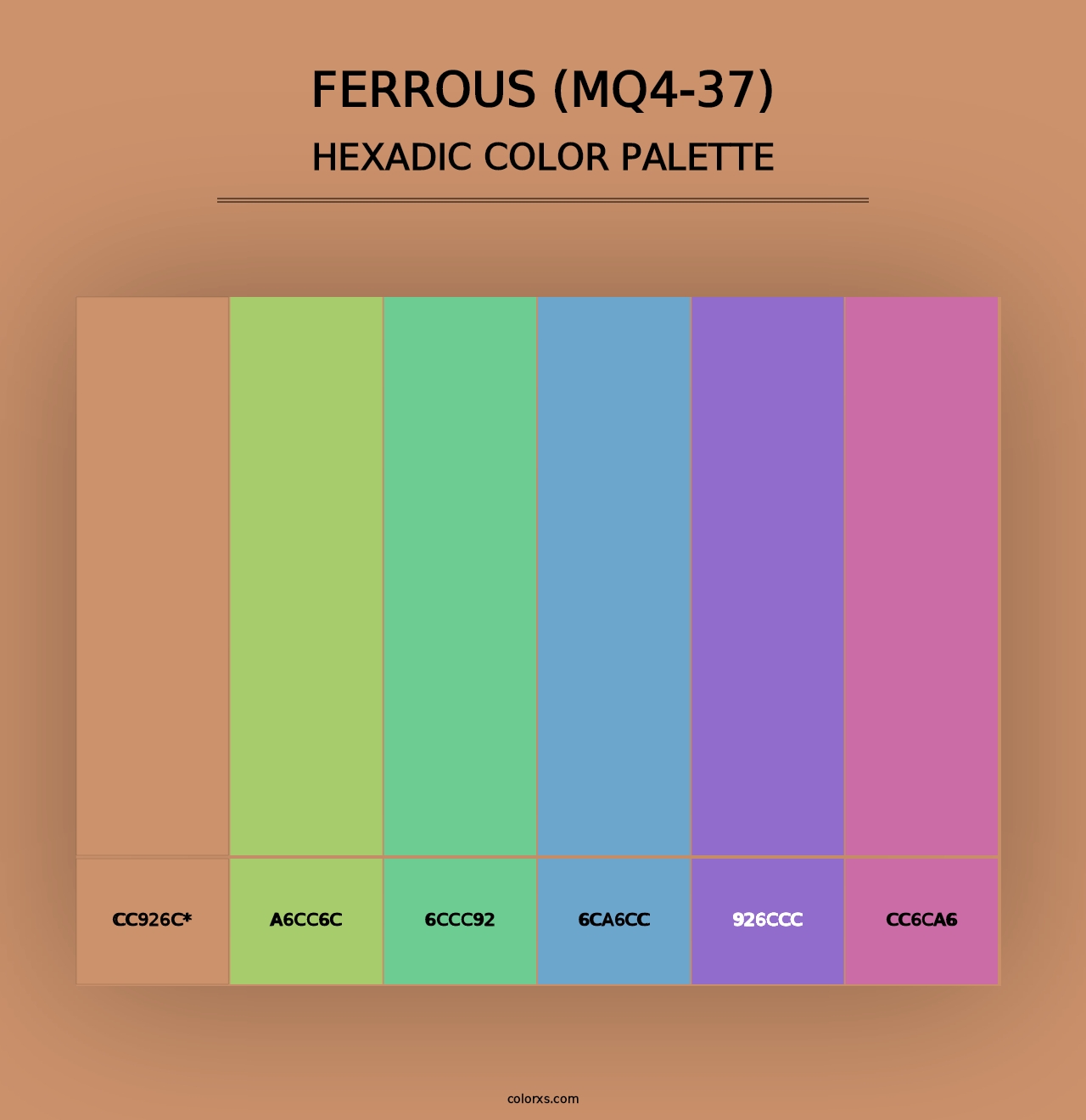 Ferrous (MQ4-37) - Hexadic Color Palette