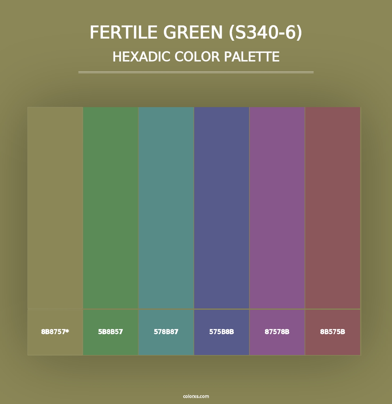 Fertile Green (S340-6) - Hexadic Color Palette