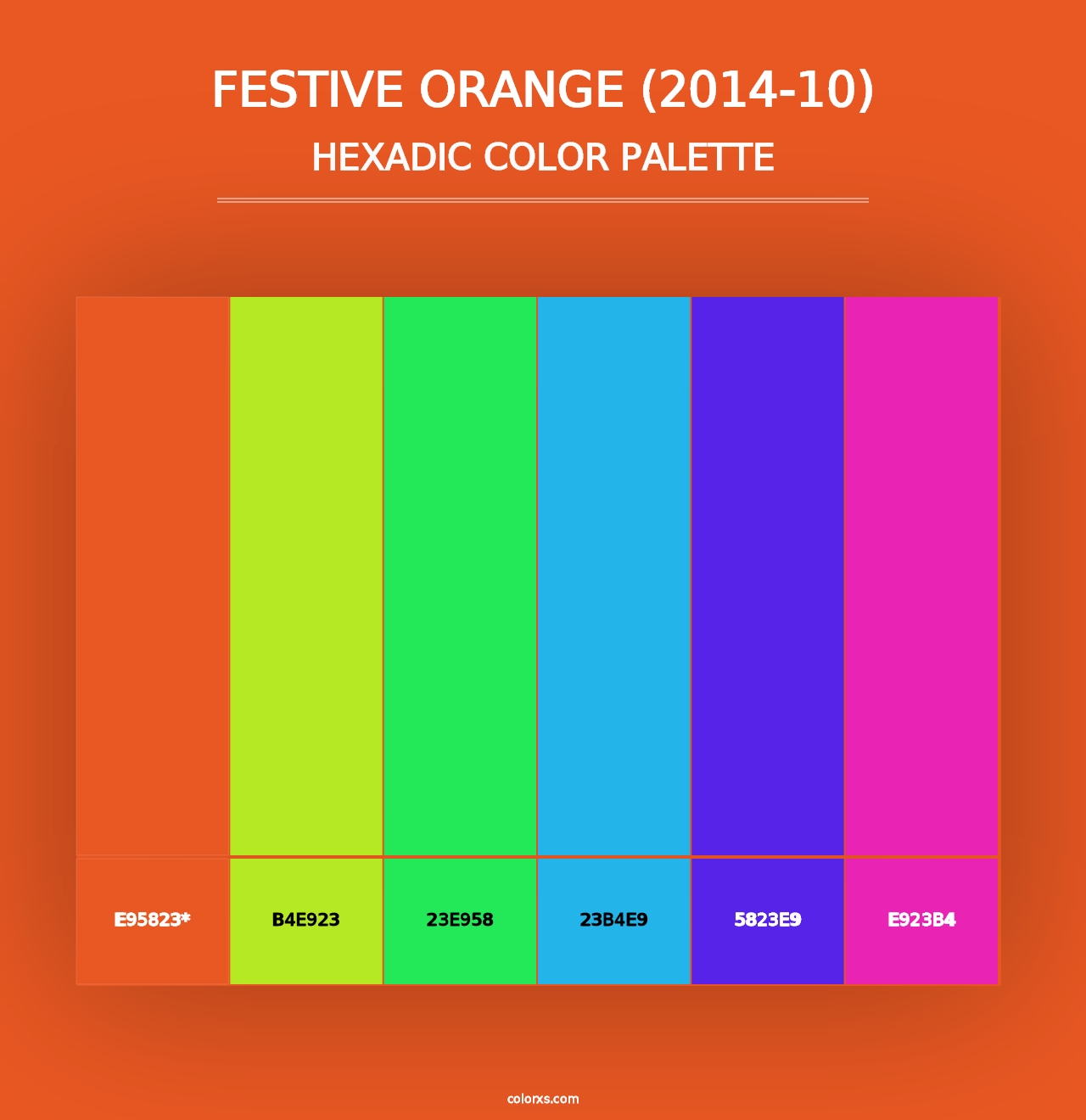 Festive Orange (2014-10) - Hexadic Color Palette