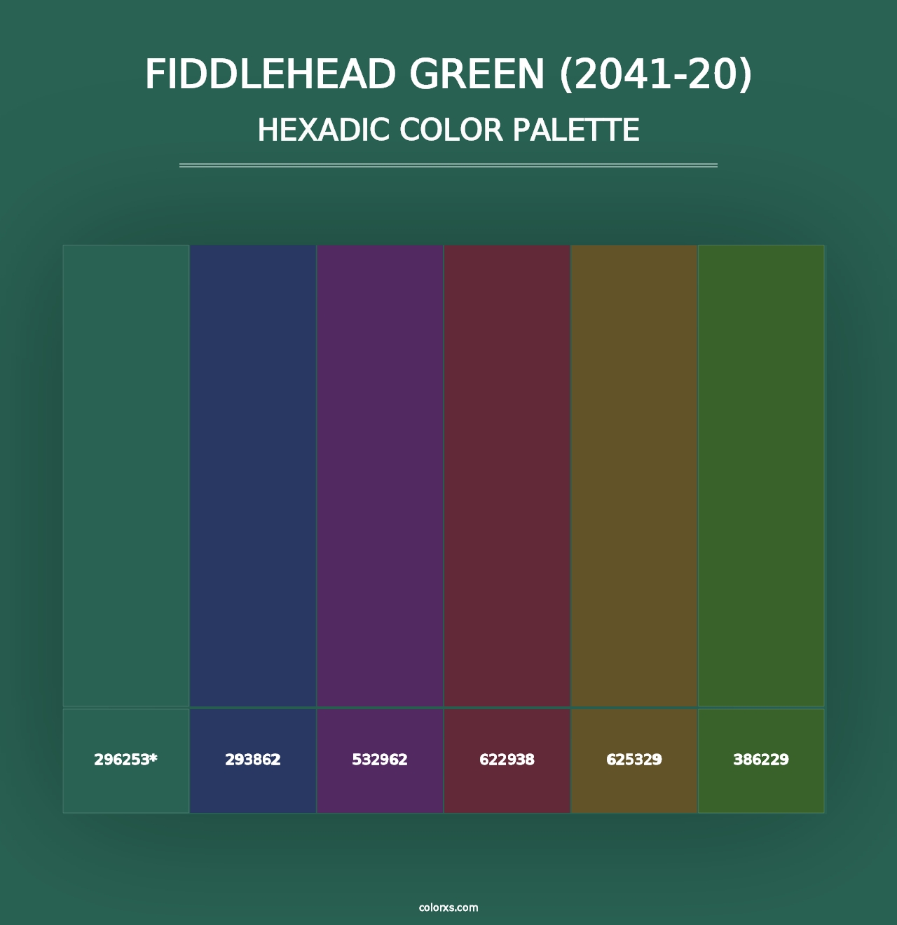 Fiddlehead Green (2041-20) - Hexadic Color Palette